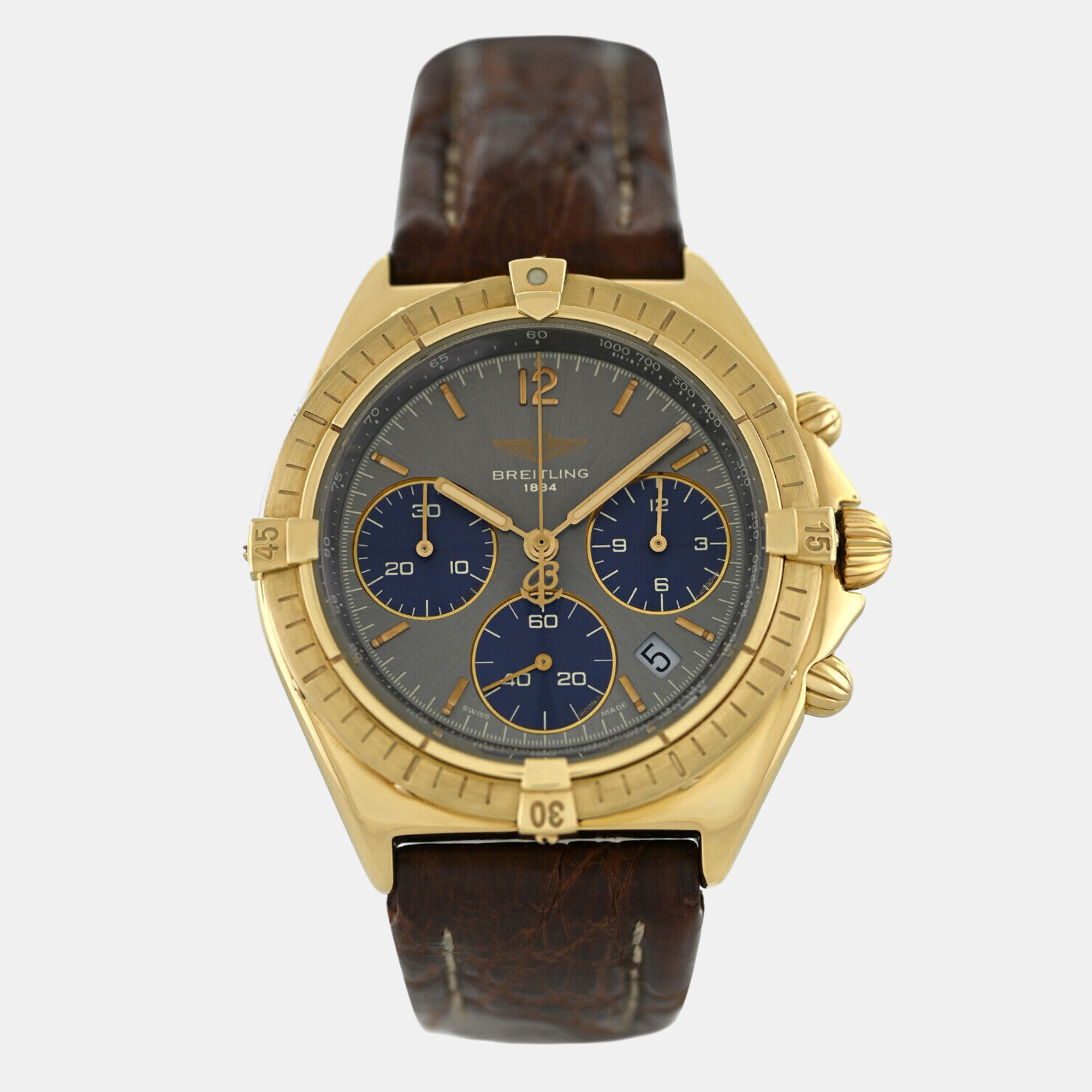 Breitling Grey Chrono Sextant K55045 Automatic Men's Wristwatch 36 mm
Breitling Grey Chrono Sextant K55045 Automatic Men's Wristwatch 36 mm