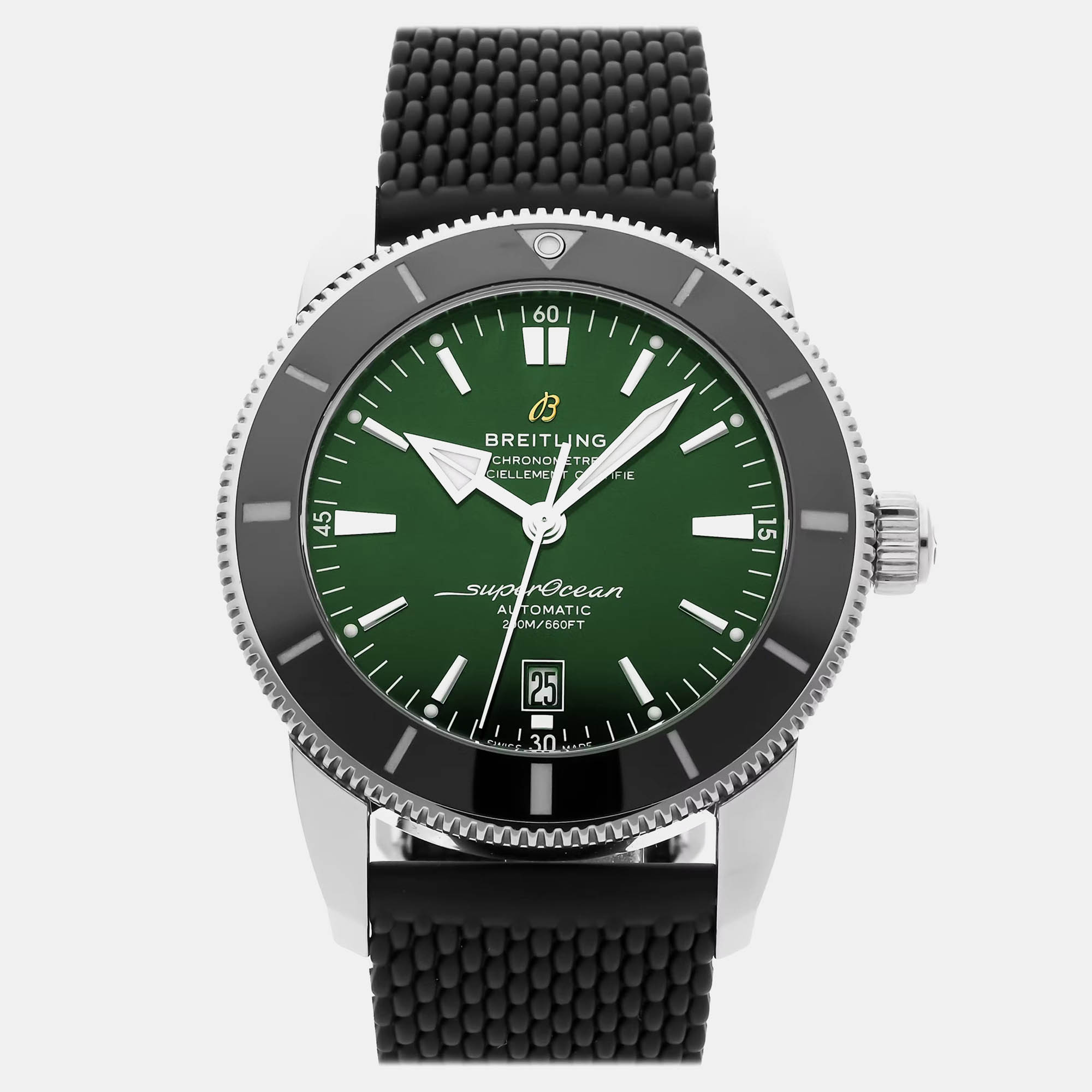 Pre-Owned Breitling Superocean Heritage B20 AB2020121L1S1, Green
Pre-Owned Breitling Superocean Heritage B20 AB2020121L1S1, Green