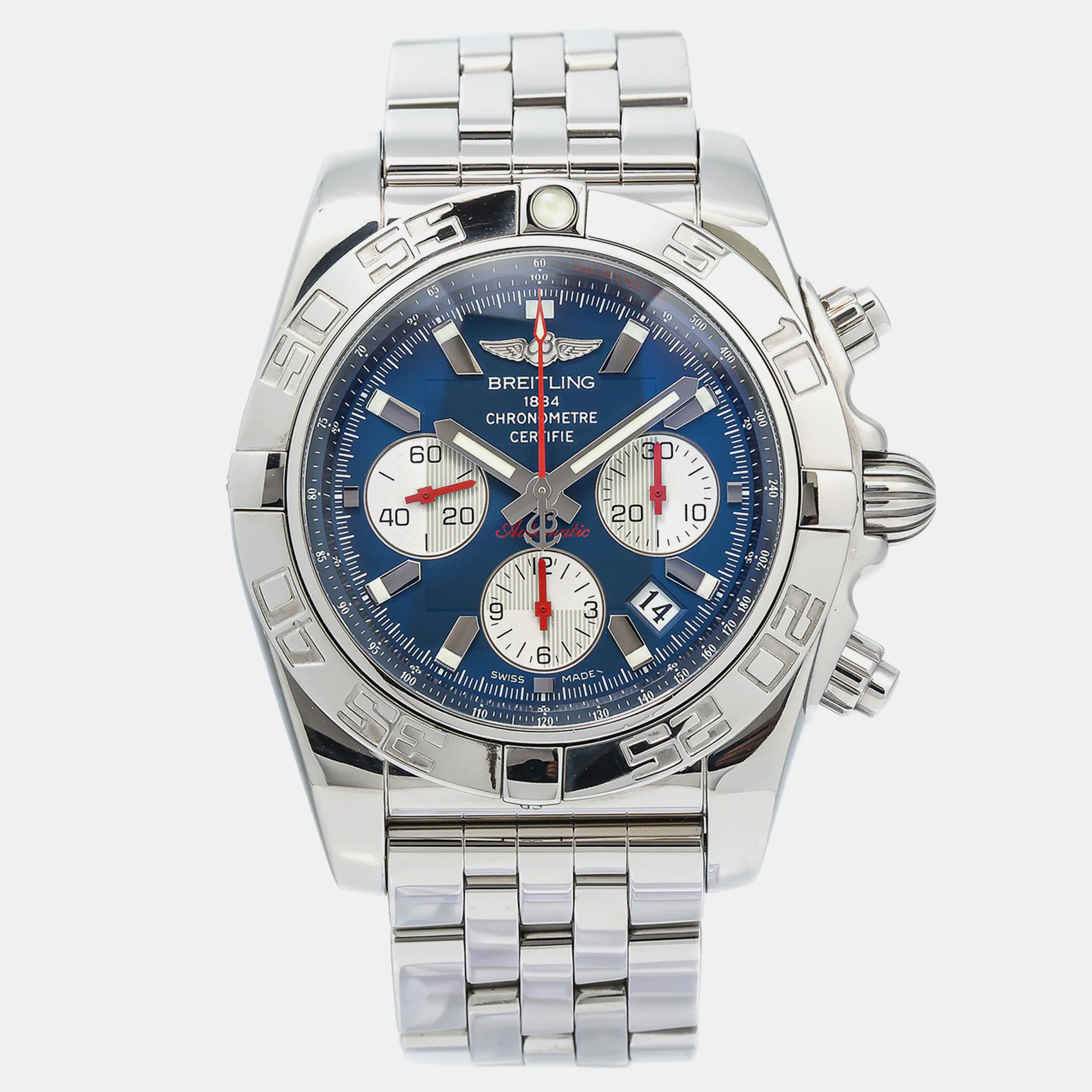 Breitling Chronomat 44 AB0110 United We Stand Limited Edition Blue Stainless Steel Men's Watch
Breitling Chronomat 44 AB0110 United We Stand Limited Edition Blue Stainless Steel Men's Watch
