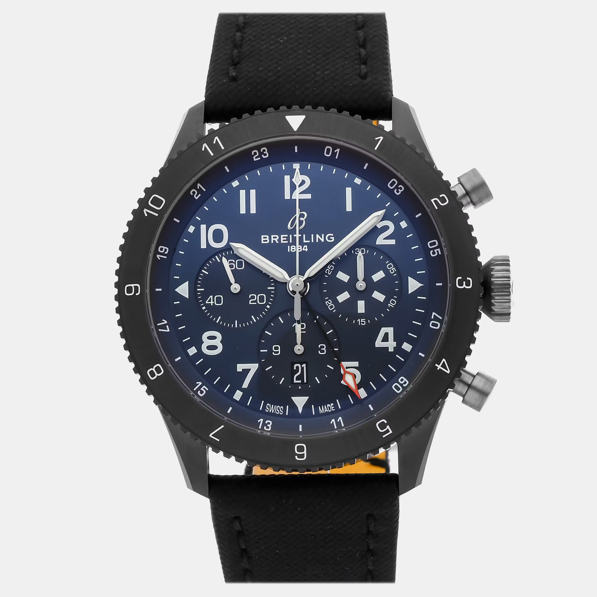 Pre-Owned Breitling Super Avi B04 Chronograph GMT 46 Tribute to Vought F4U Corsair SB04452A1C1X1, Blue
Pre-Owned Breitling Super Avi B04 Chronograph GMT 46 Tribute to Vought F4U Corsair SB04452A1C1X1, Blue
