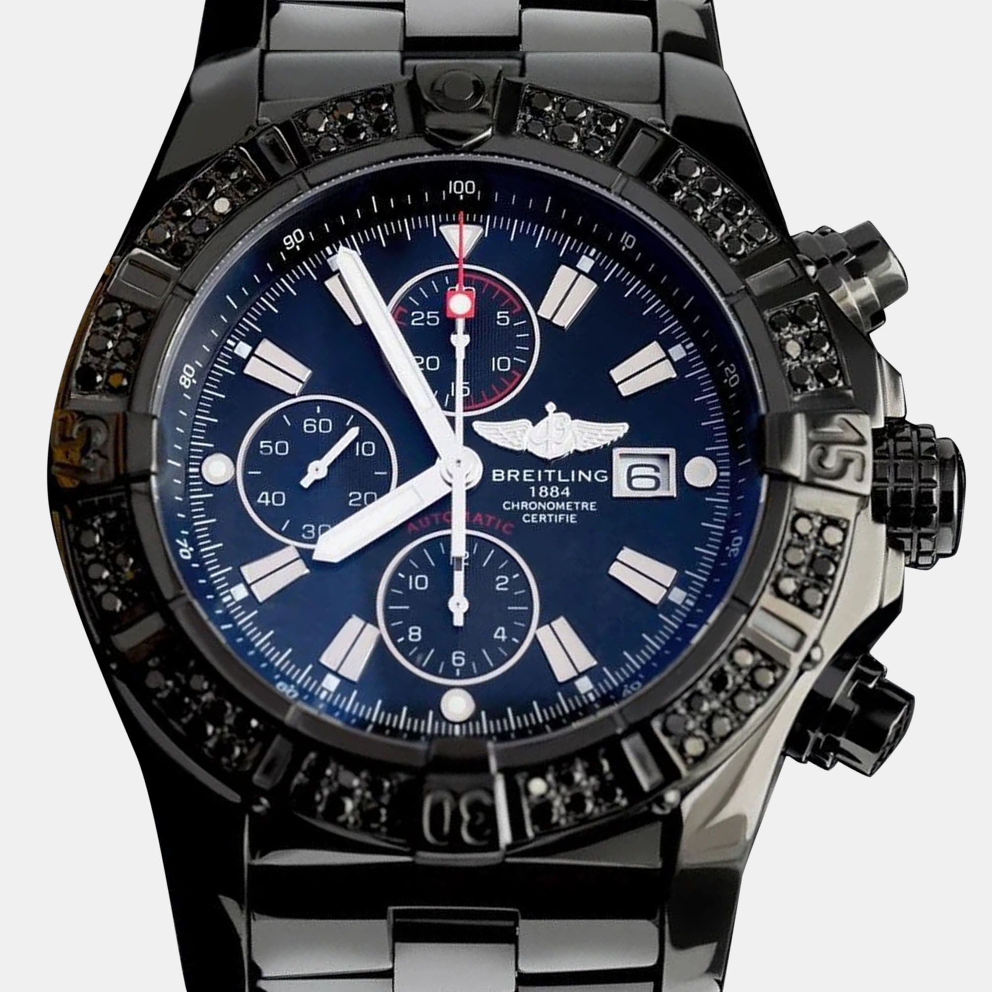 Breitling Super Avenger A13370 Automatic Black PVD Coated Men's Wristwatch 48 mm
Breitling Super Avenger A13370 Automatic Black PVD Coated Men's Wristwatch 48 mm