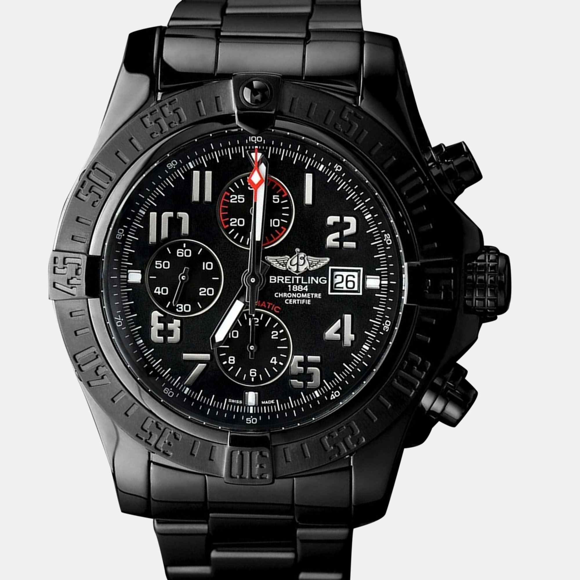 Breitling Super Avenger II A13371 Automatic Black PVD Coated Men's Wristwatch 48 mm
Breitling Super Avenger II A13371 Automatic Black PVD Coated Men's Wristwatch 48 mm