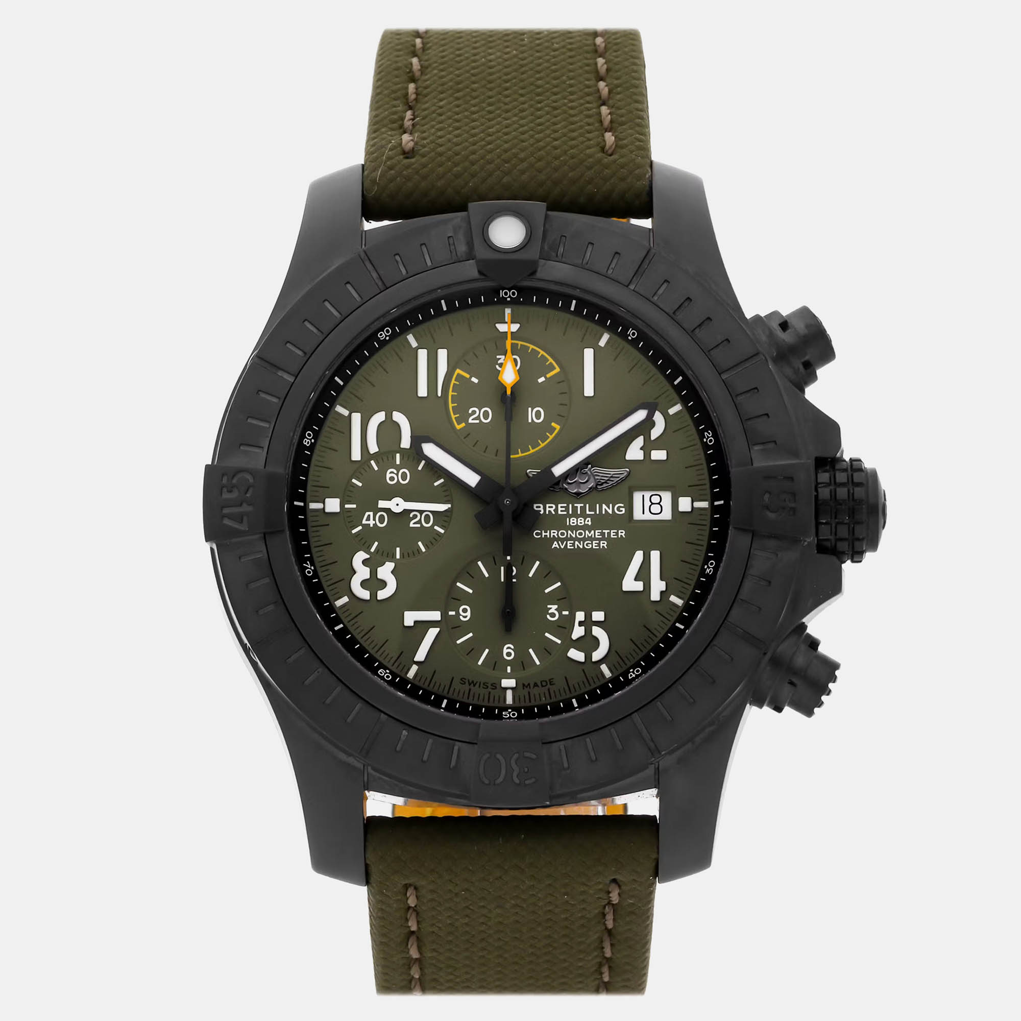 Pre-Owned Breitling Avenger Chronograph Night Mission V13317101L1X1, Green
Pre-Owned Breitling Avenger Chronograph Night Mission V13317101L1X1, Green