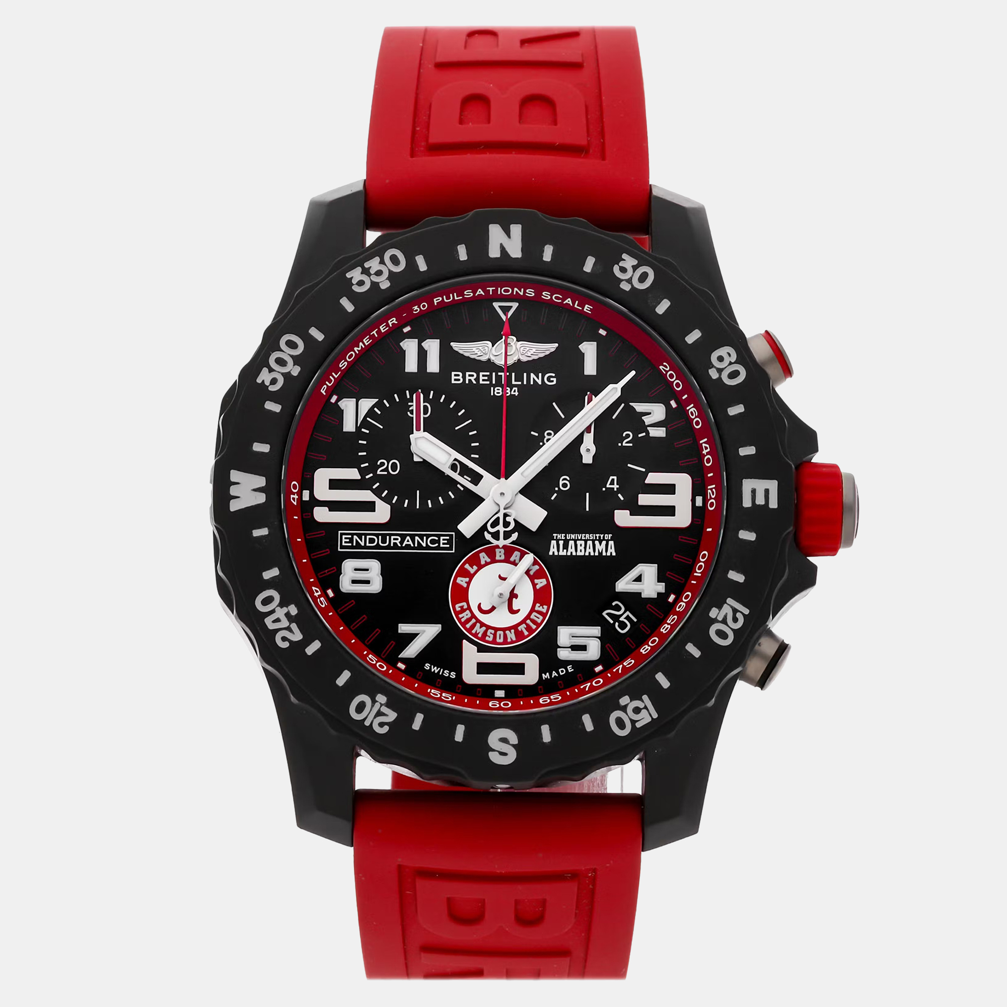 Pre-Owned Breitling Endurance Pro University of Alabama X823102C1B1S1, Black 
Pre-Owned Breitling Endurance Pro University of Alabama X823102C1B1S1, Black