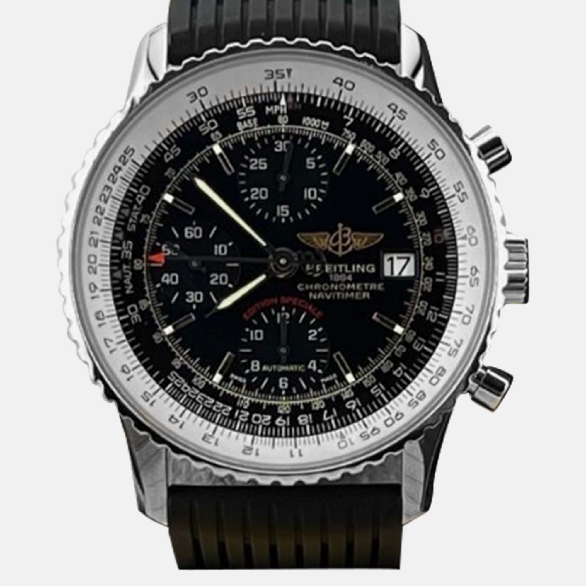 Breitling Navitimer Heritage A13324 Automatic Black Stainless Steel Men's Wristwatch 41 mm
Breitling Navitimer Heritage A13324 Automatic Black Stainless Steel Men's Wristwatch 41 mm