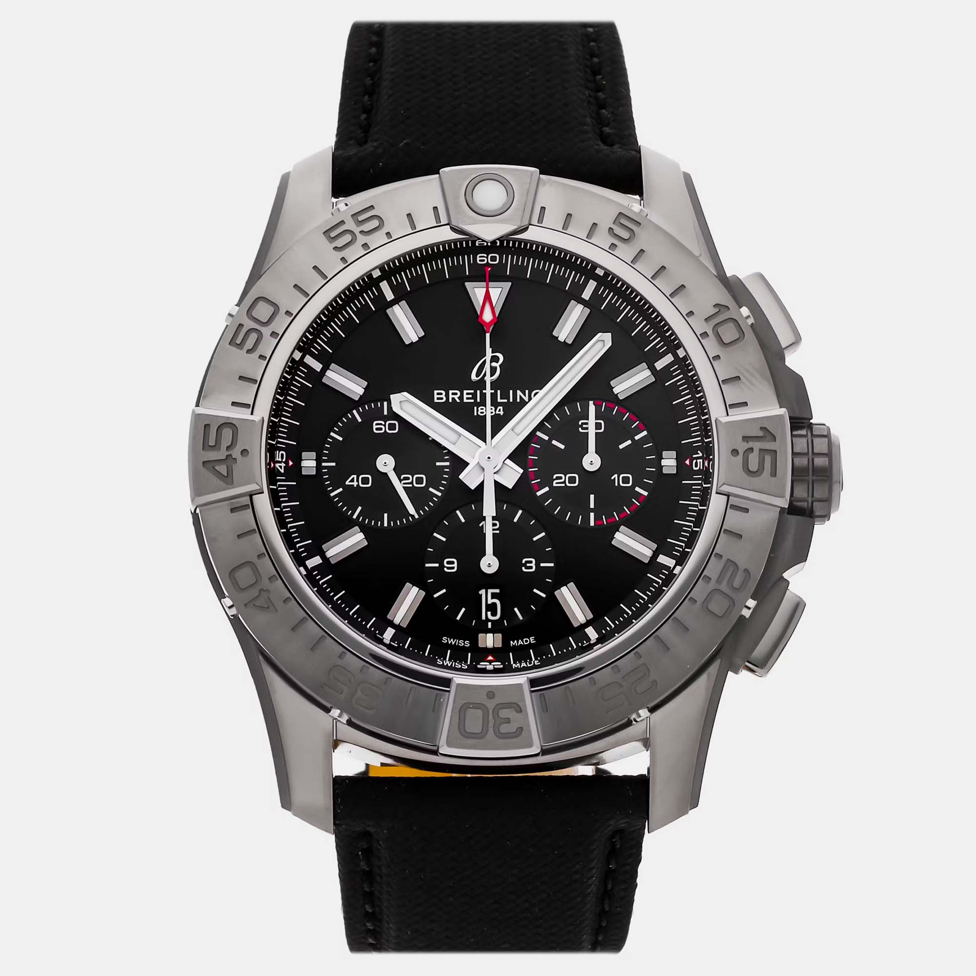Breitling Super Avenger B01 EB0148101B1X1 Automatic Chronograph Black Dial Titanium Men's Wristwatch 48mm
Breitling Super Avenger B01 EB0148101B1X1 Automatic Chronograph Black Dial Titanium Men's Wristwatch 48mm