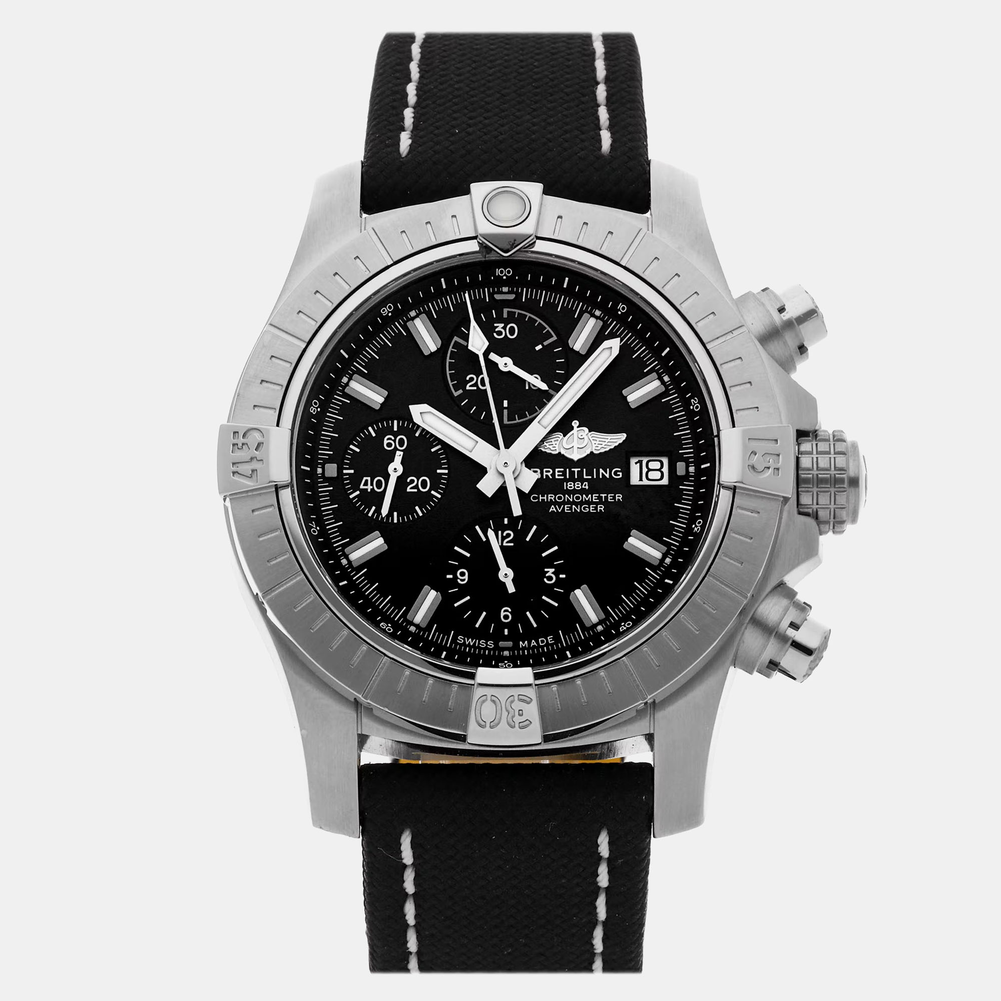 Pre-Owned Breitling Avenger Chronograph A13385101B1X2 Automatic 43 mm, Black
Pre-Owned Breitling Avenger Chronograph A13385101B1X2 Automatic 43 mm, Black