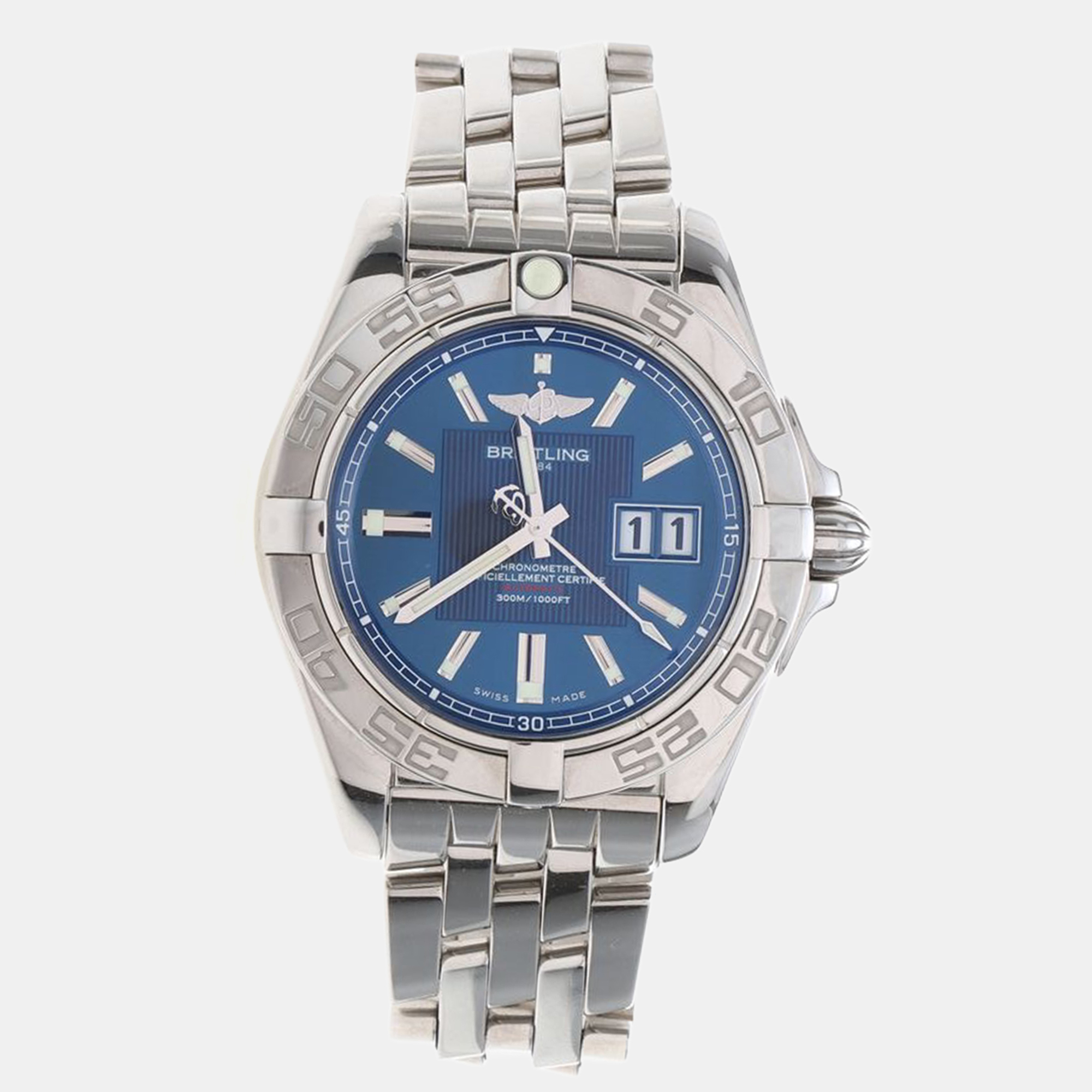 Breitling Galactic A49350 Automatic Blue Stainless Steel Men's Wristwatch
Breitling Galactic A49350 Automatic Blue Stainless Steel Men's Wristwatch