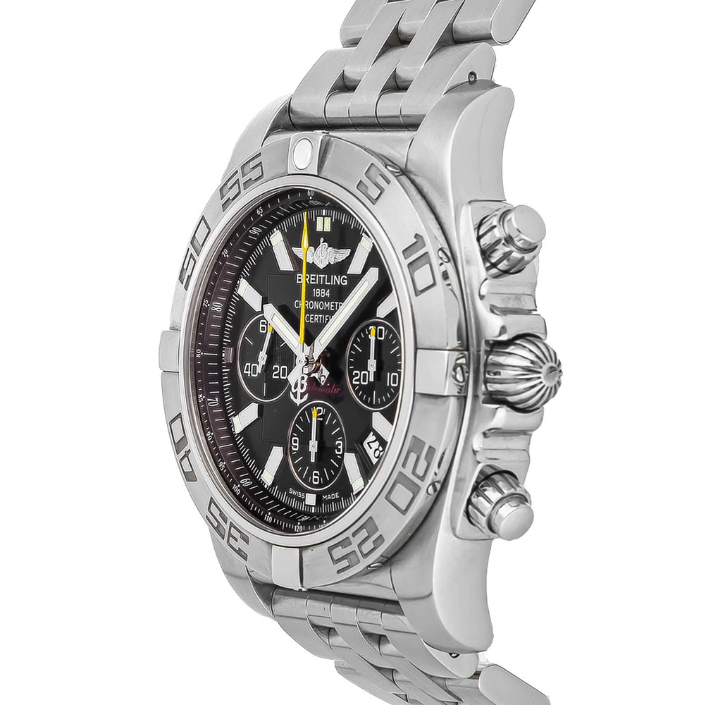 Breitling Black Stainless Steel Chronomat Limited Edition AB01146B/M524 Men's Wristwatch
Breitling Black Stainless Steel Chronomat Limited Edition AB01146B/M524 Men's Wristwatch
