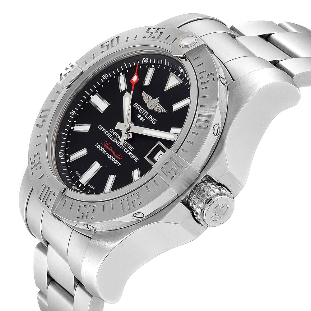 Breitling Black Stainless Steel Aeromarine Avenger II Seawolf A17331 Men's Wristwatch
Breitling Black Stainless Steel Aeromarine Avenger II Seawolf A17331 Men's Wristwatch