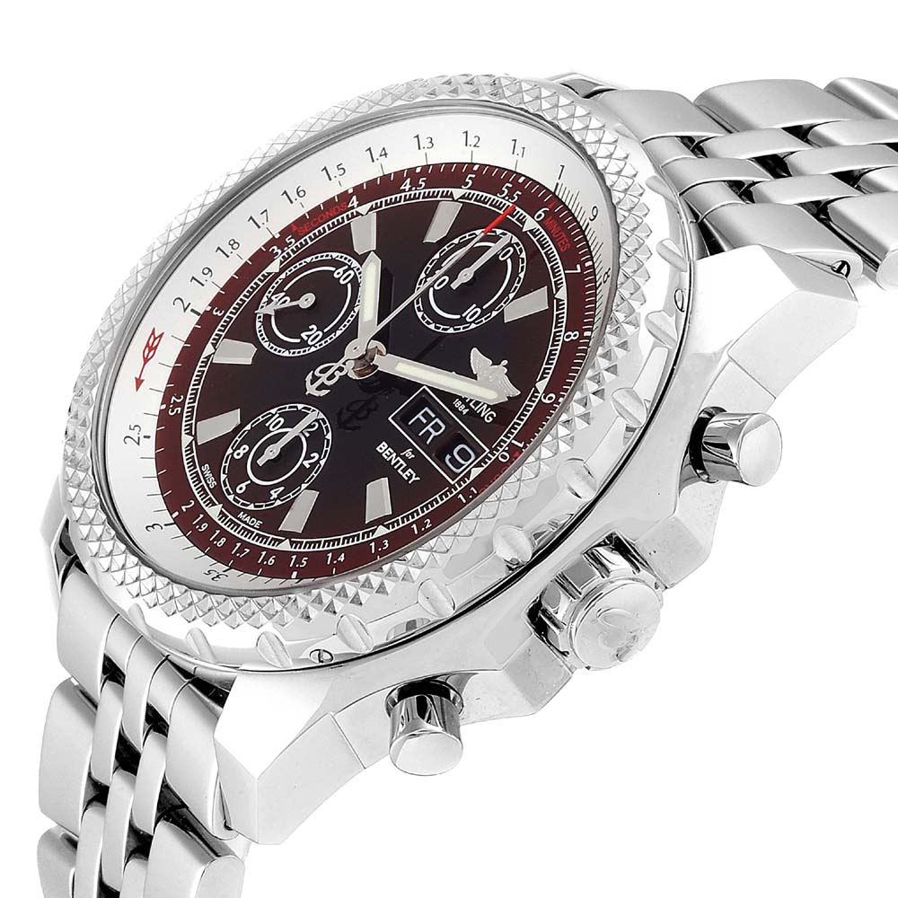 Breitling Red Stainless Steel Bentley Motors GT II A13365 Men's Wristwatch
Breitling Red Stainless Steel Bentley Motors GT II A13365 Men's Wristwatch
