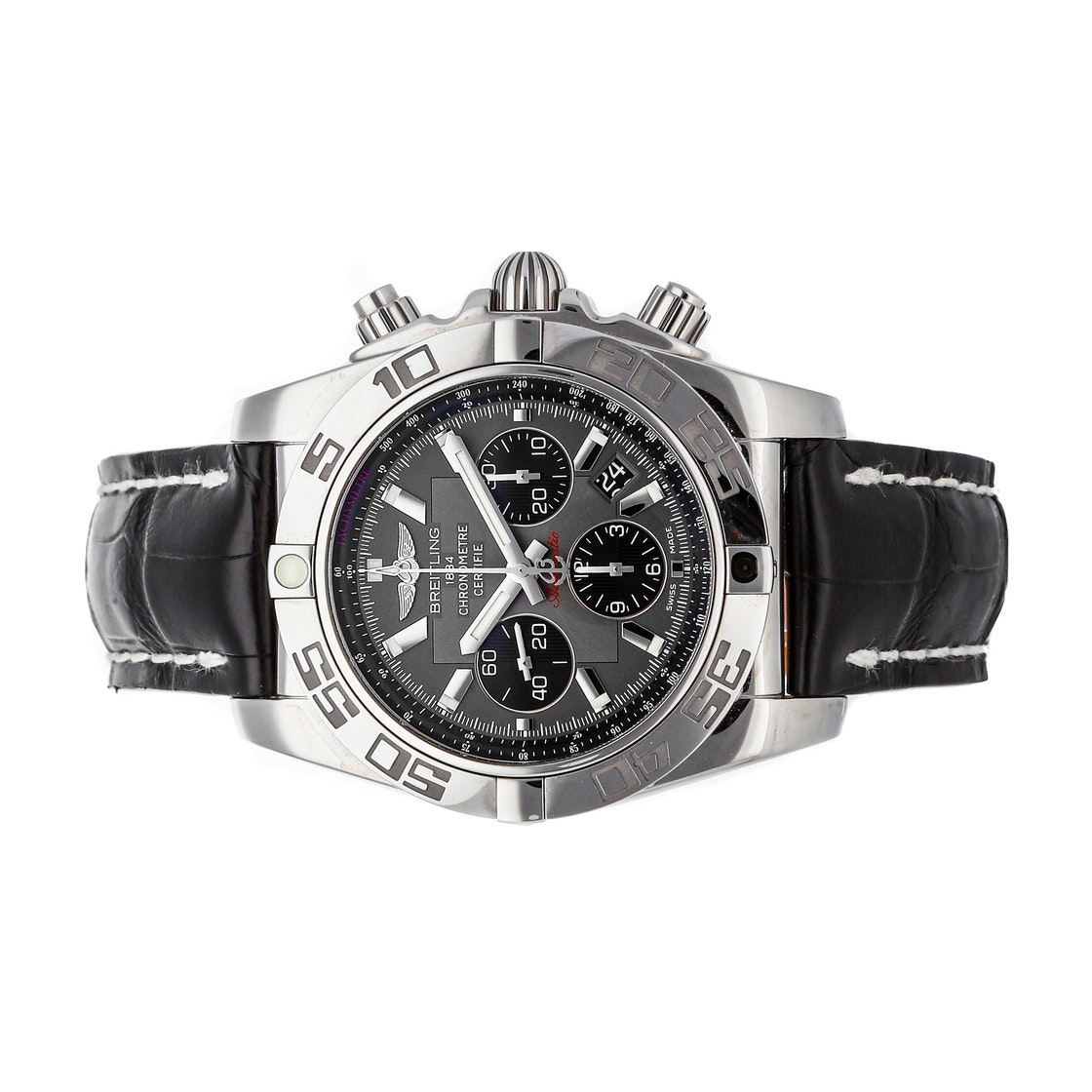 Breitling Gray Stainless Steel Chronomat AB011012/F546 Men's Wristwatch, Grey
Breitling Gray Stainless Steel Chronomat AB011012/F546 Men's Wristwatch, Grey