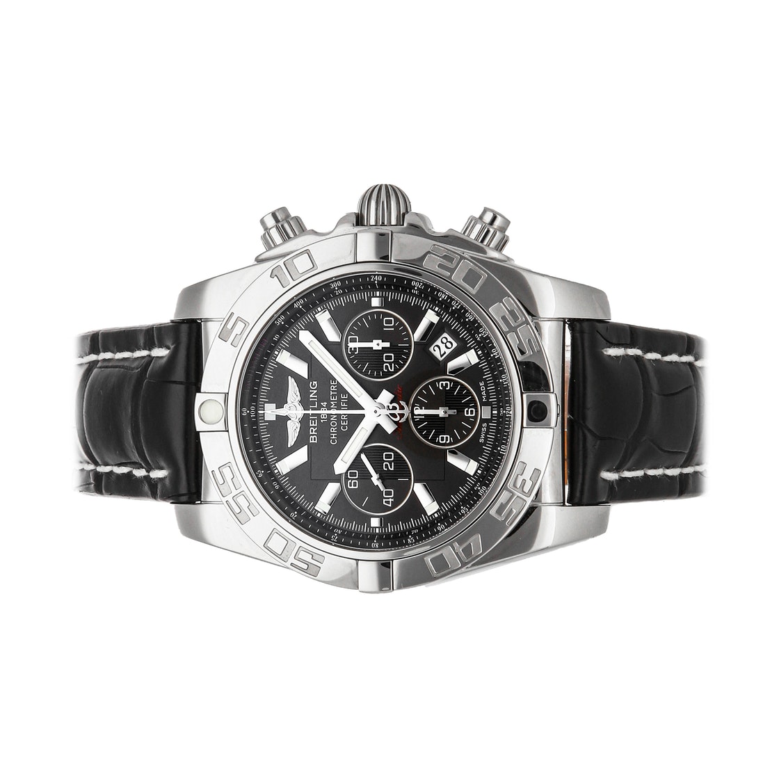 Breitling Black Stainless Steel Chronomat AB011012/M524 Men's Wristwatch
Breitling Black Stainless Steel Chronomat AB011012/M524 Men's Wristwatch