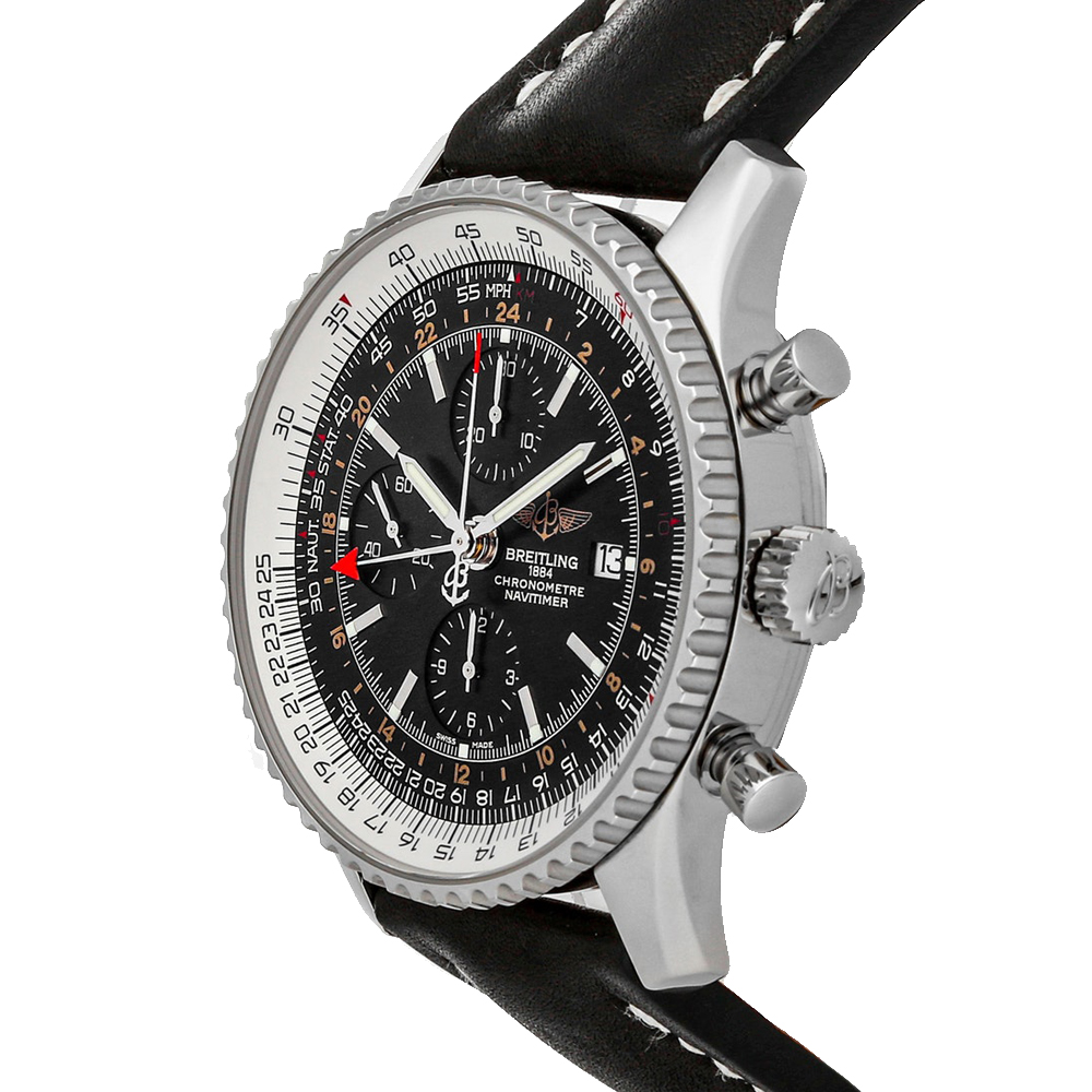 Breitling Black Stainless Steel Navitimer World A2432212/B726 Men's Wristwatch
Breitling Black Stainless Steel Navitimer World A2432212/B726 Men's Wristwatch