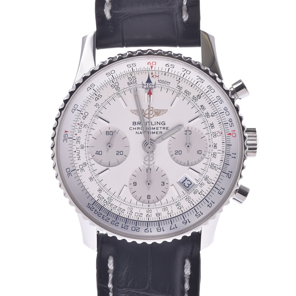 Breitling Silver Stainless Steel Navitimer A23322 Men's Wristwatch 46 MM