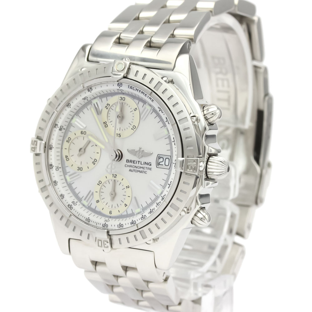 Breitling MOP Stainless Steel Chronomat Automatic A13352 Men's Wristwatch, White
Breitling MOP Stainless Steel Chronomat Automatic A13352 Men's Wristwatch, White