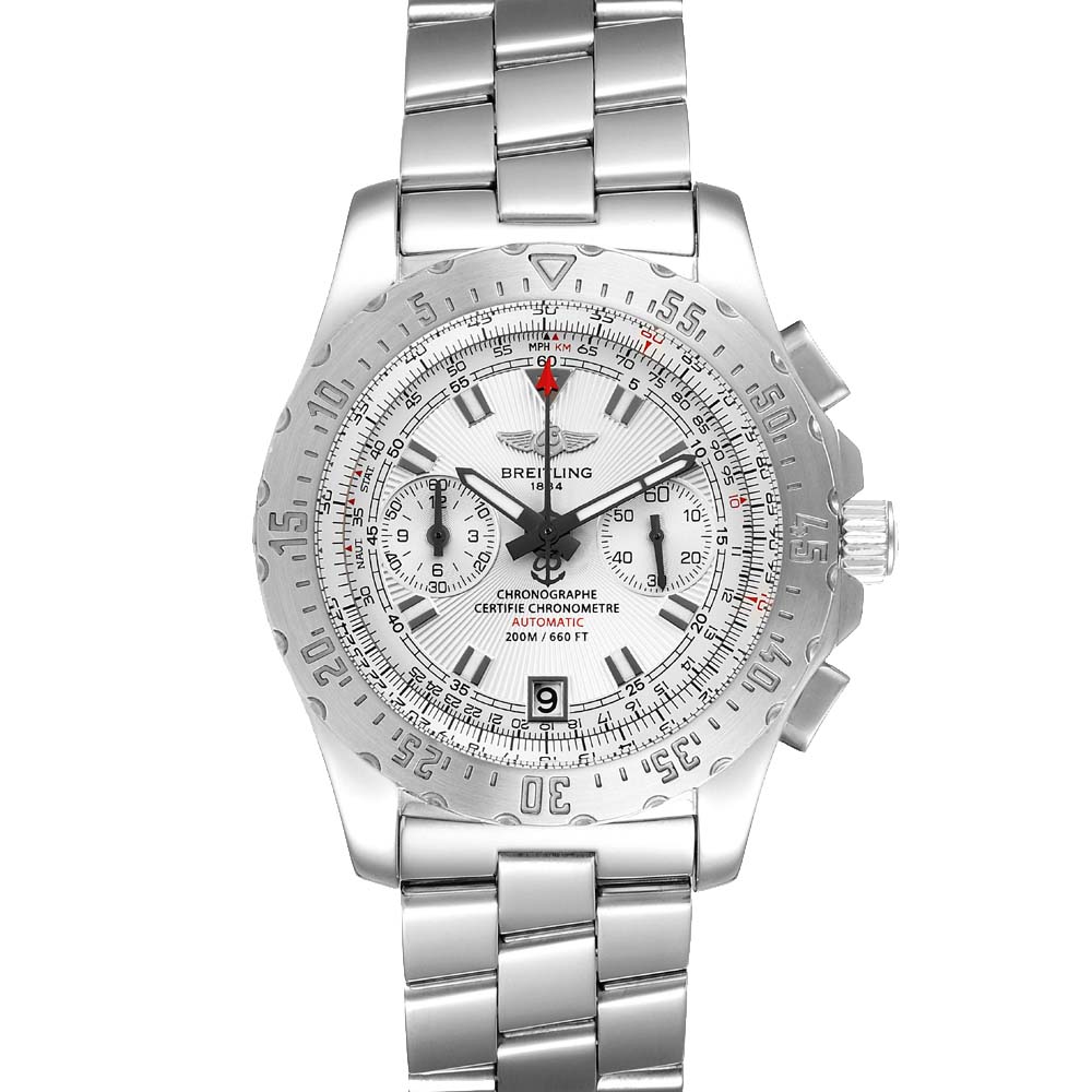 Breitling Silver Stainless Steel Professional Skyracer A27362 Men's Wristwatch 43.5 MM