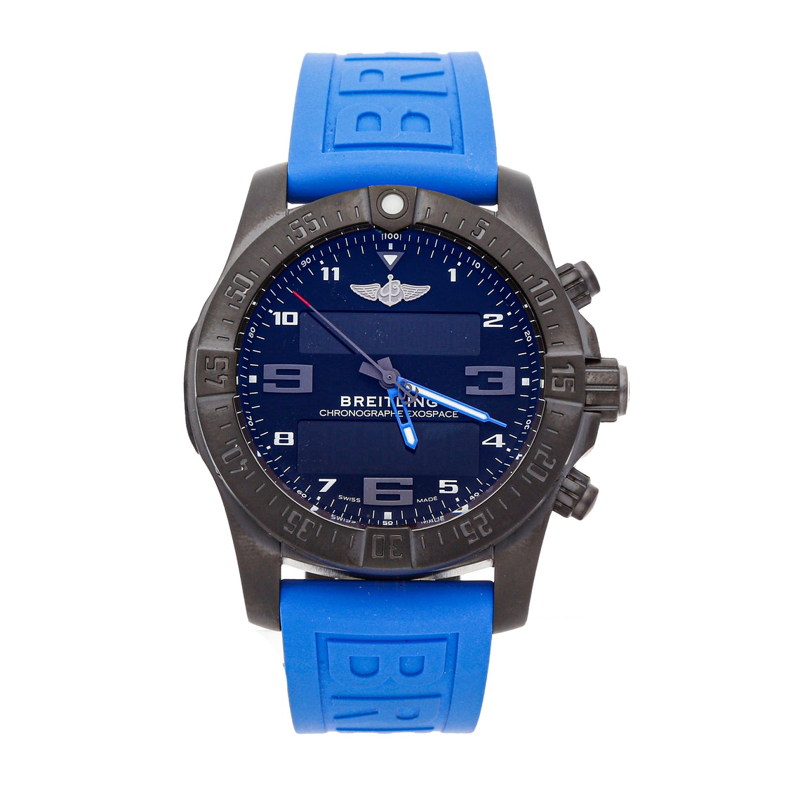 Breitling Blue PVD Coated Titanium Exospace B55 Night Mission VB5510H2/BE45 Men's Wristwatch 46 MM