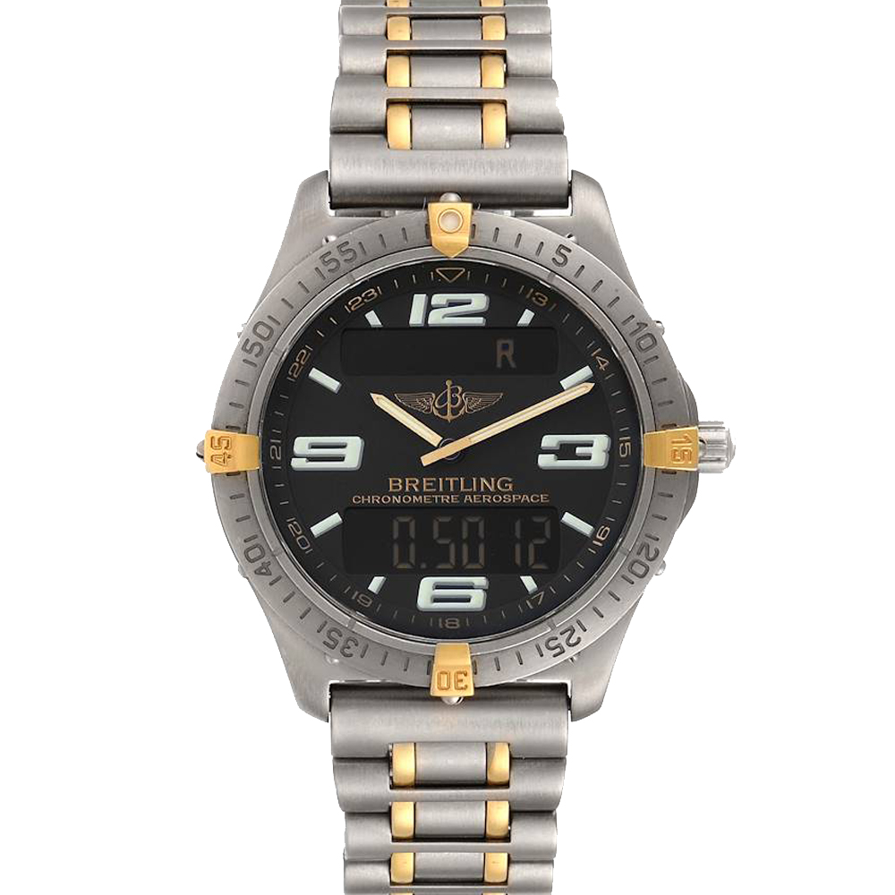 Breitling Black Titanium Aerospace Advantage Perpetual F75362 Men's Wristwatch 40 MM