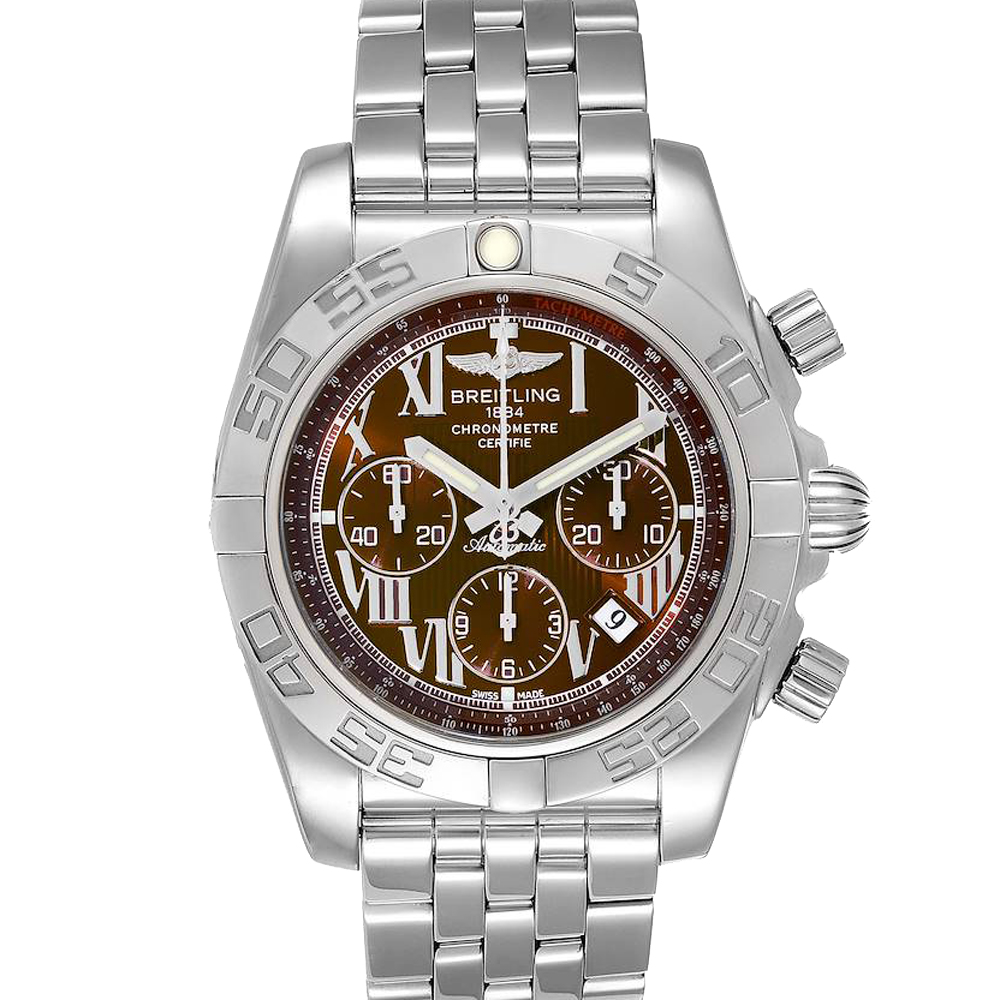 Breitling Bronze Stainless Steel Chronomat AB0110 Men's Wristwatch 43.5 MM