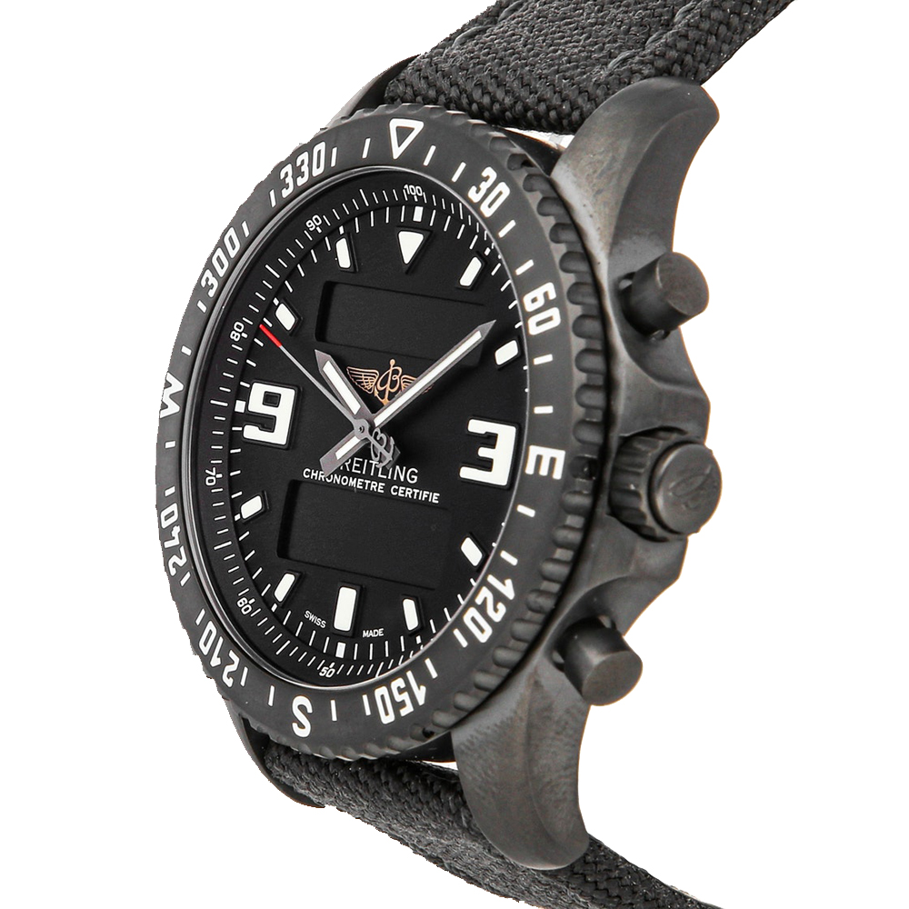 Breitling Black Blacksteel Chronospace Military M78367101B1W1 Men's Wristwatch 46 MM
Breitling Black Blacksteel Chronospace Military M78367101B1W1 Men's Wristwatch 46 MM