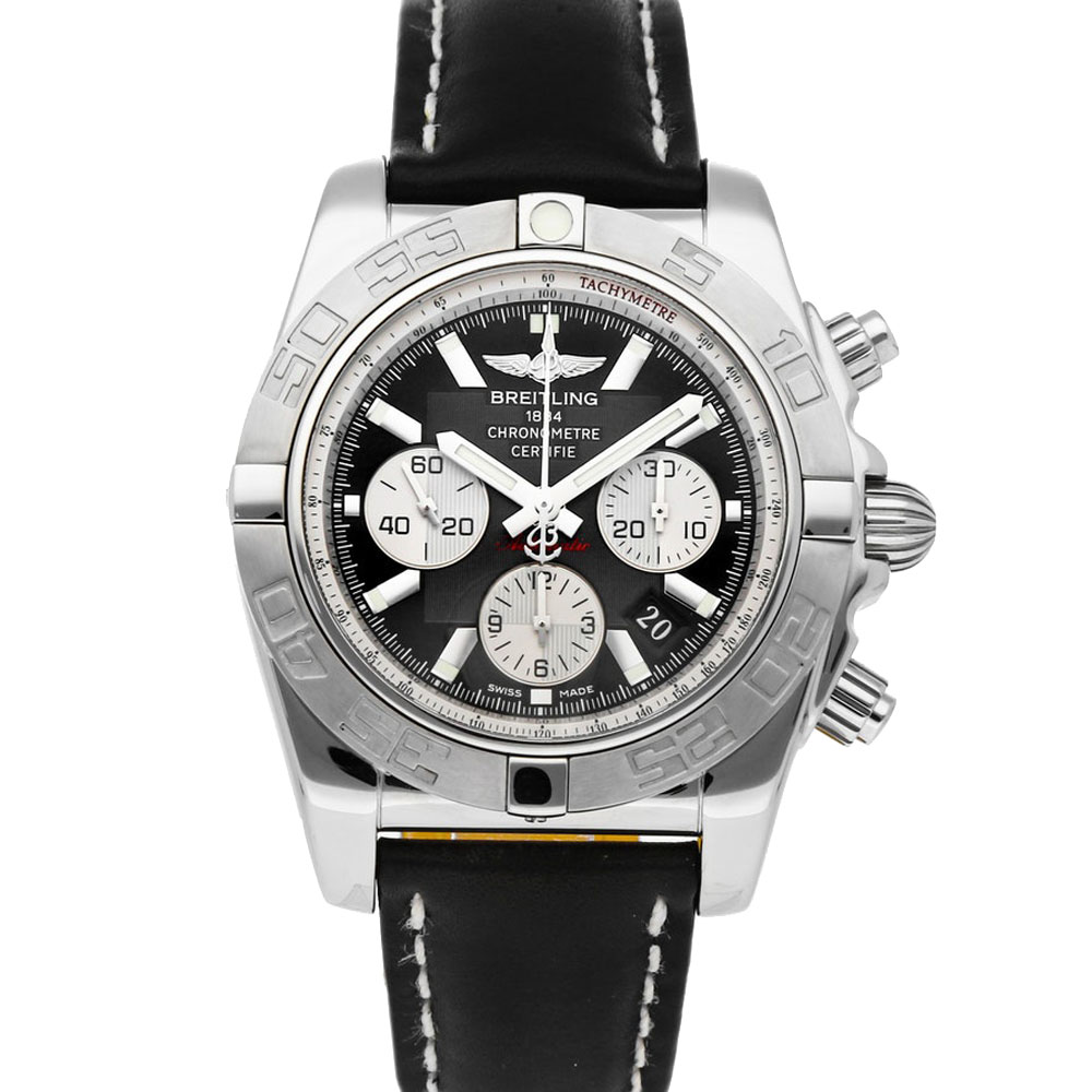 Breitling Black Stainless Steel Chronomat B01 AB011011/B967 Men's Wristwatch 44 MM