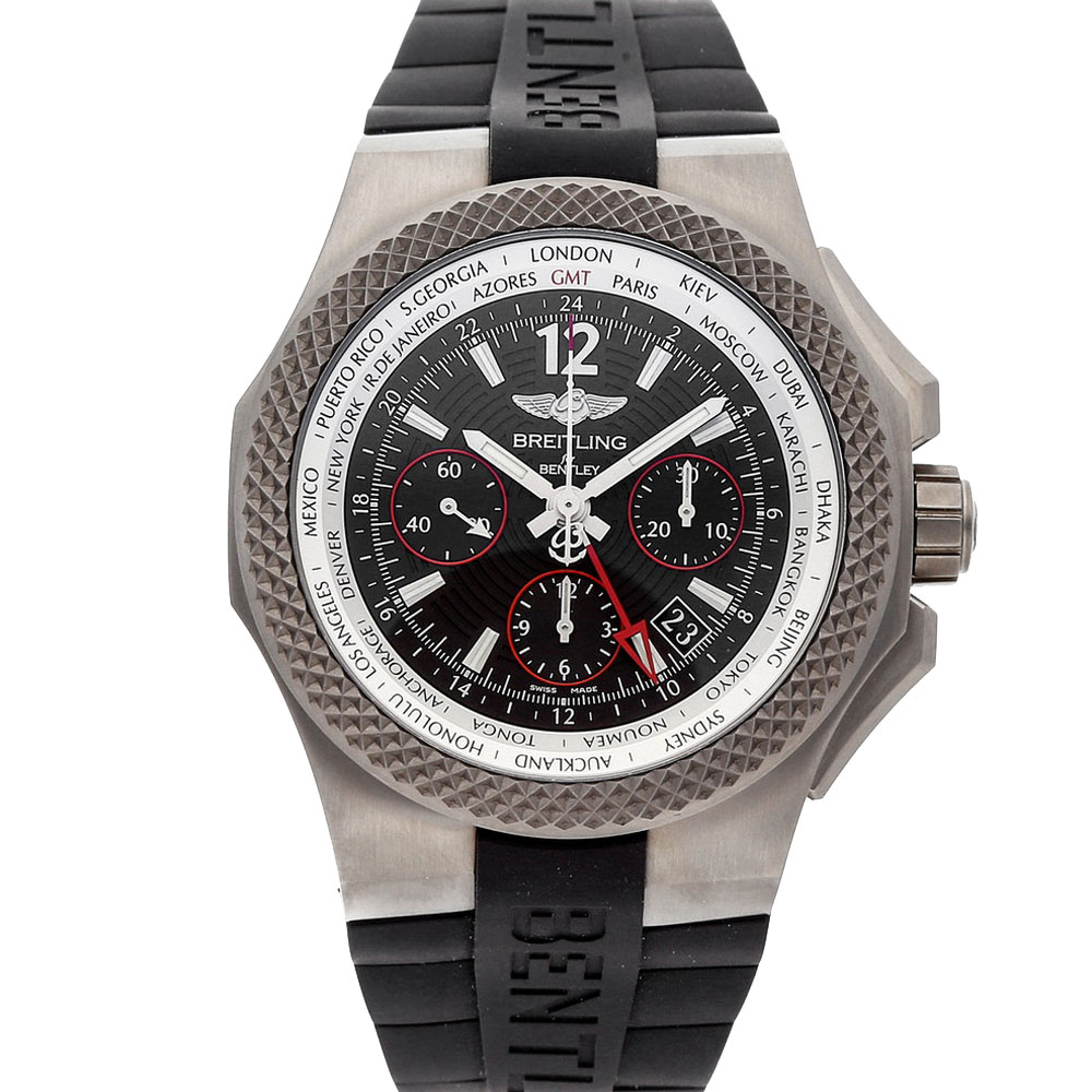 Breitling Black Titanium Bentley GMT Light Body B04S EB043335/BD78 Men's Wristwatch 45 MM