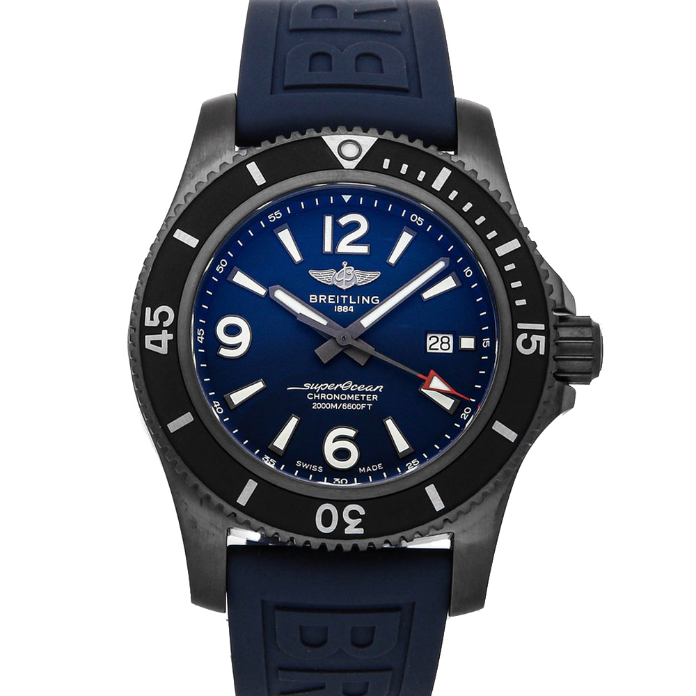 Breitling Blue Blacksteel Superocean Automatic M17368D71C1S1 Men's Wristwatch 46 MM