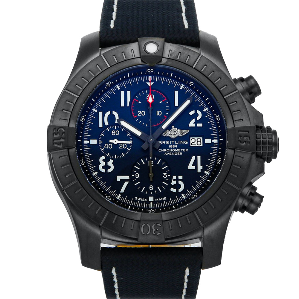 Breitling Blue Titanium Super Avenger Chronograph Night Mission V13375101C1X1 Men's Wristwatch 48 MM