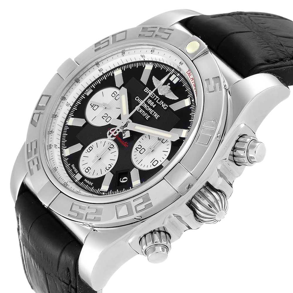 Breitling Black Stainless Steel Chronomat 01 AB0110 Men's Wristwatch 43.5 MM
Breitling Black Stainless Steel Chronomat 01 AB0110 Men's Wristwatch 43.5 MM