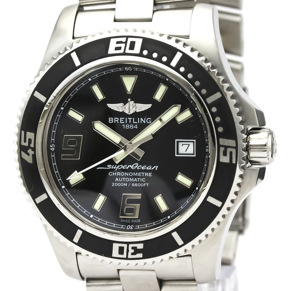 Breitling Black Stainless Steel Superocean A17391 Automatic Men's Wristwatch 44 MM
Breitling Black Stainless Steel Superocean A17391 Automatic Men's Wristwatch 44 MM