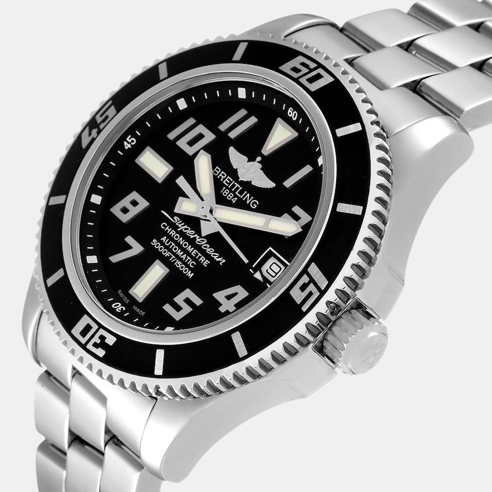 

Breitling Black Stainless Steel Superocean Abyss A17364 Men's Wristwatch 42 MM