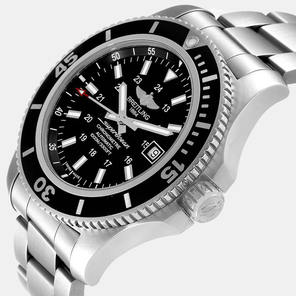 Breitling Black Stainless Steel Superocean II A17392 Automatic Men's Wristwatch 44 MM
Breitling Black Stainless Steel Superocean II A17392 Automatic Men's Wristwatch 44 MM