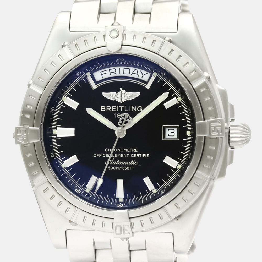Breitling Black Stainless Steel Headwind A45355 Automatic Men's Wristwatch 43 mm
Breitling Black Stainless Steel Headwind A45355 Automatic Men's Wristwatch 43 mm