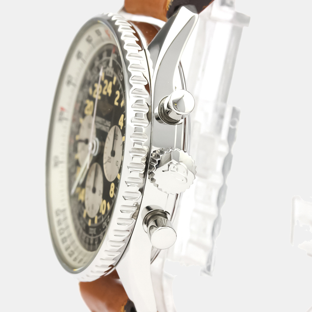 Breitling Black Stainless Steel Navitimer Cosmonaute A12019 Men's Wristwatch 41 mm
Breitling Black Stainless Steel Navitimer Cosmonaute A12019 Men's Wristwatch 41 mm