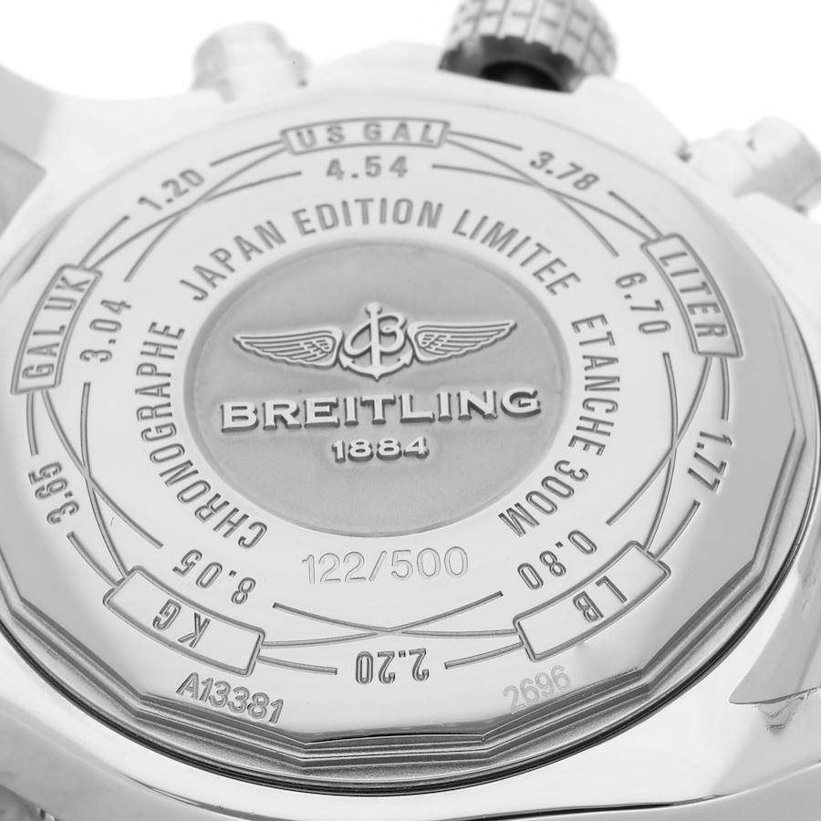 Breitling White Stainless Steel Avenger A13381 Automatic Men's Wristwatch 43 Mm