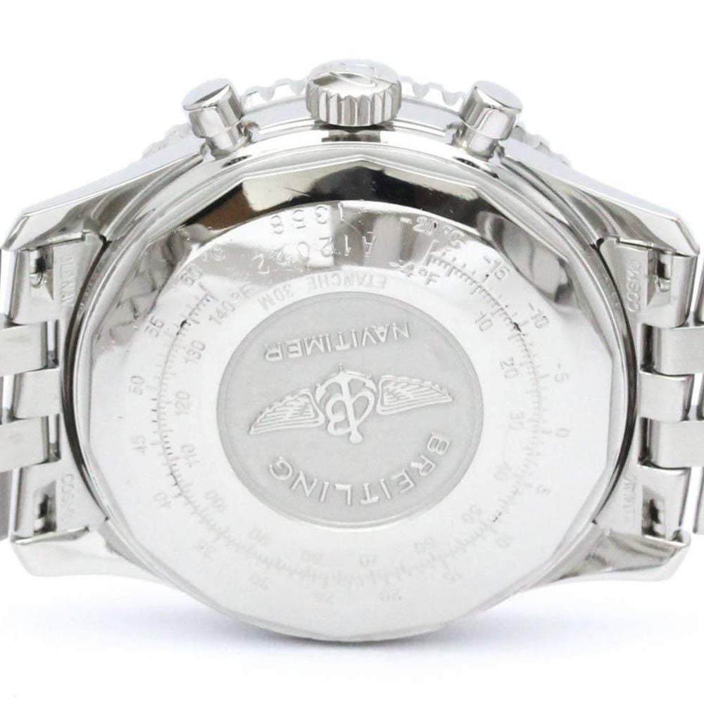 Breitling Black Stainless Steel Navitimer A12022 Men's Wristwatch 41 Mm