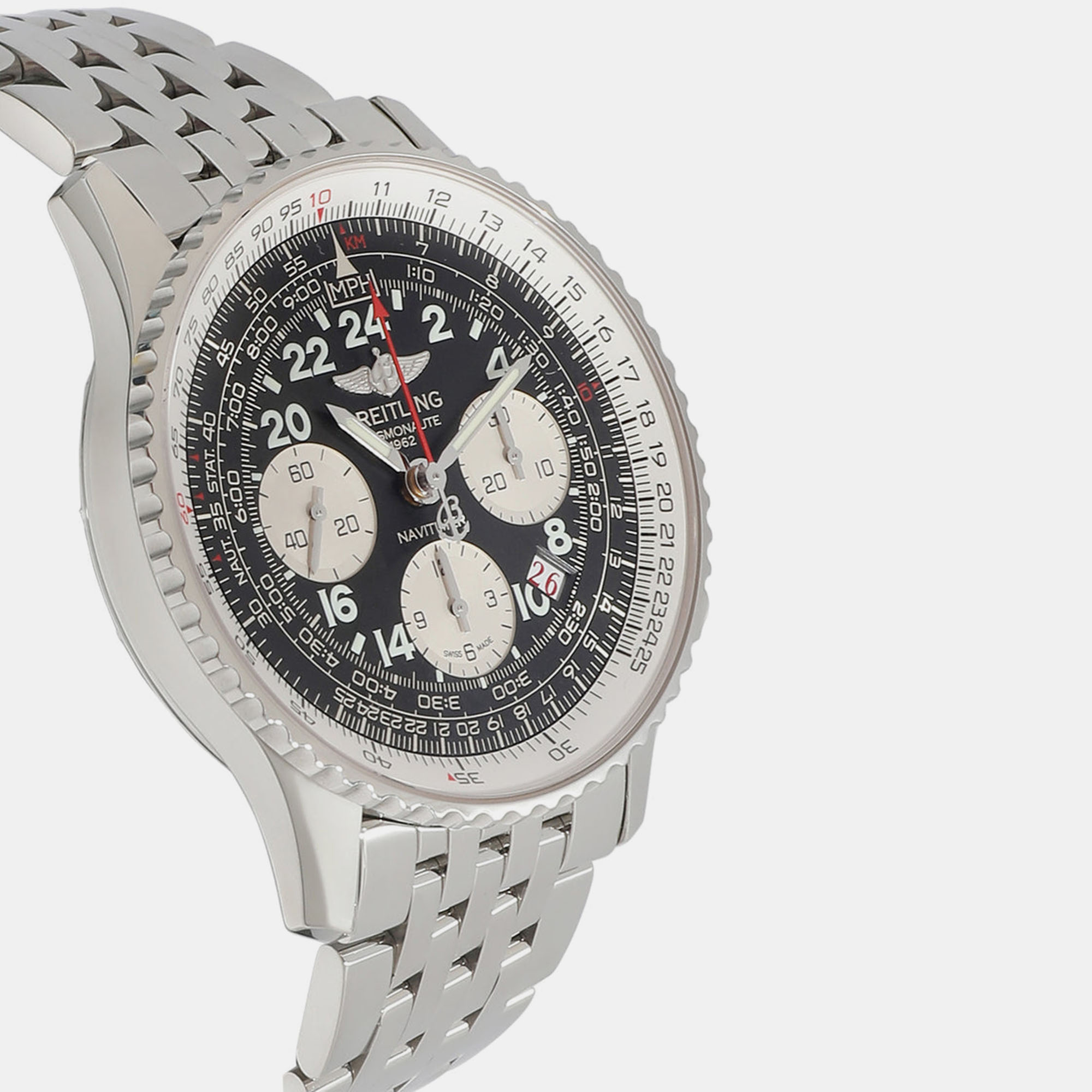 Breitling Black Stainless Steel Navitimer AB021012/BB59 Manual Winding Men's Wristwatch 43 mm
Breitling Black Stainless Steel Navitimer AB021012/BB59 Manual Winding Men's Wristwatch 43 mm