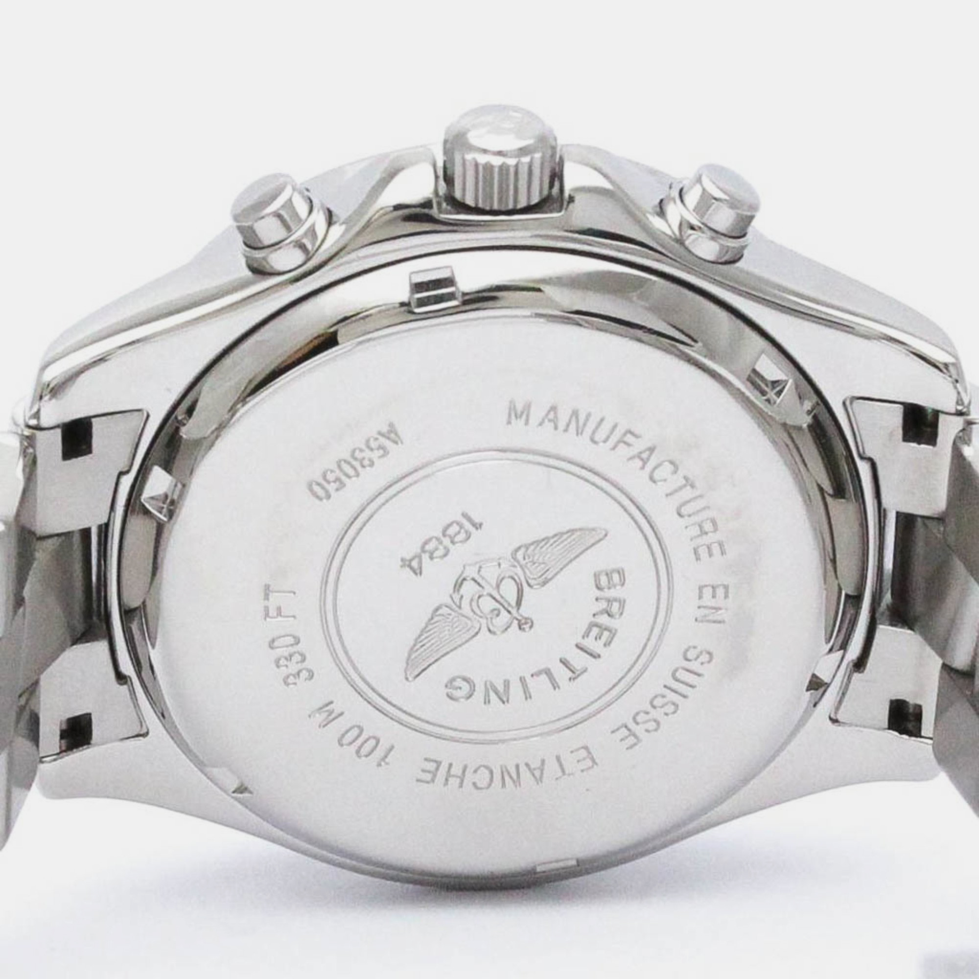 Breitling Black Stainless Steel Colt A53050 Quartz Men's Wristwatch 37 Mm