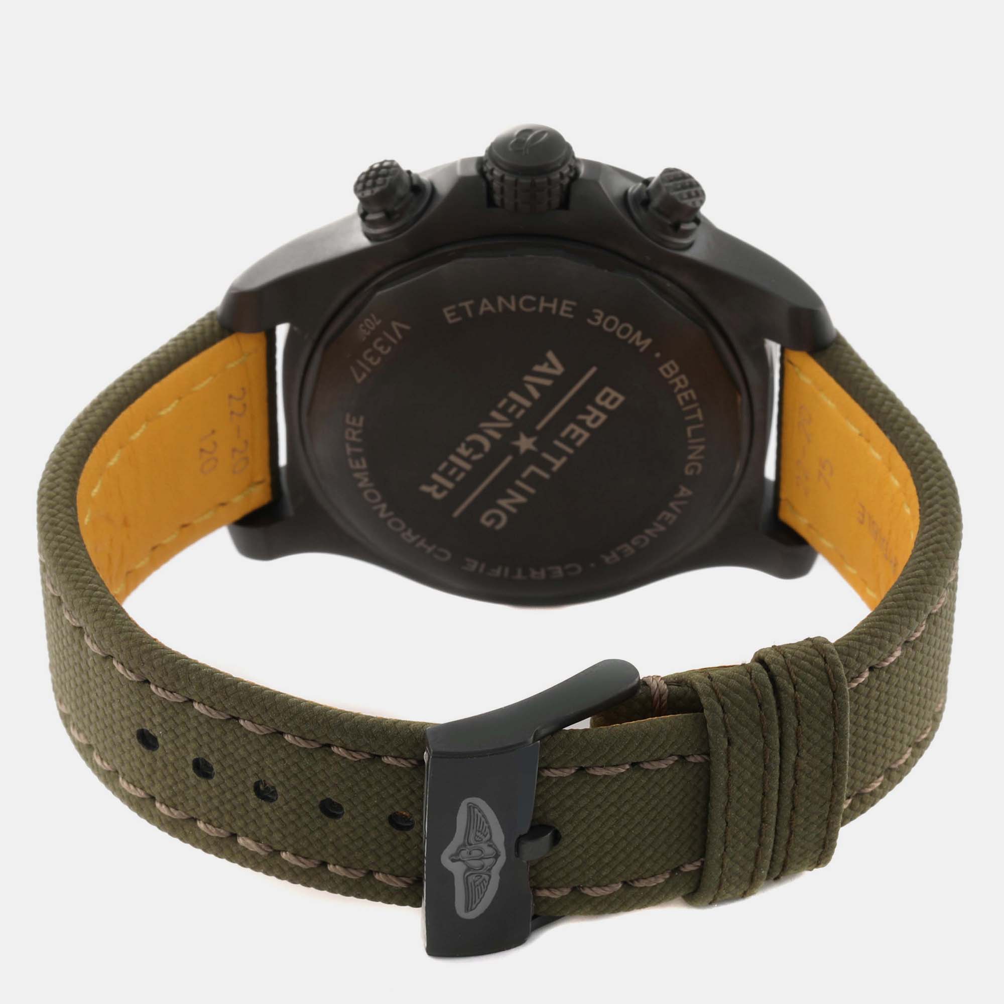 Breitling Green Titanium Avenger V13317 Automatic Men's Wristwatch 45 Mm