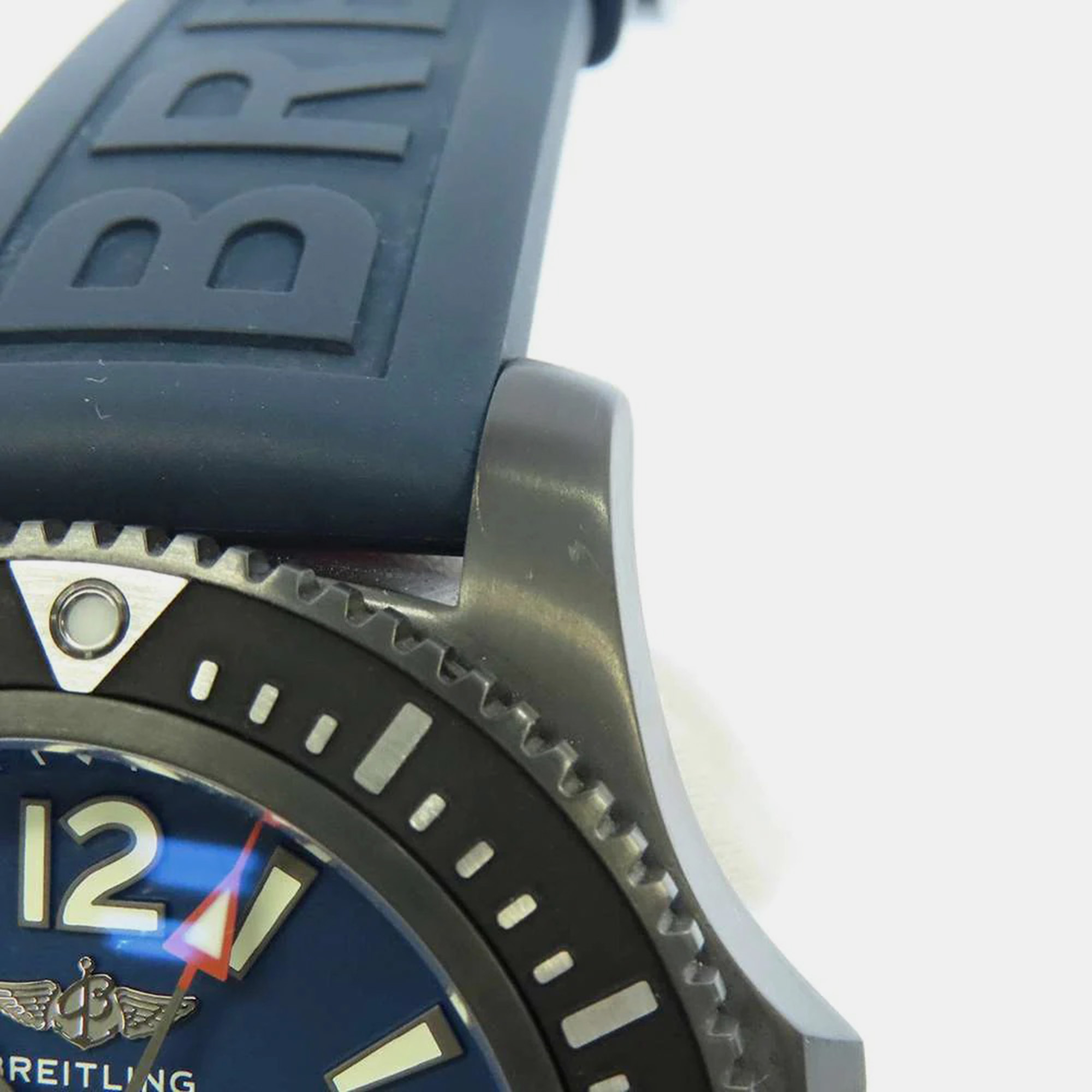 Breitling Blue Stainless Steel Superocean M17368D71C1S1 Automatic Men's Wristwatch 46 Mm