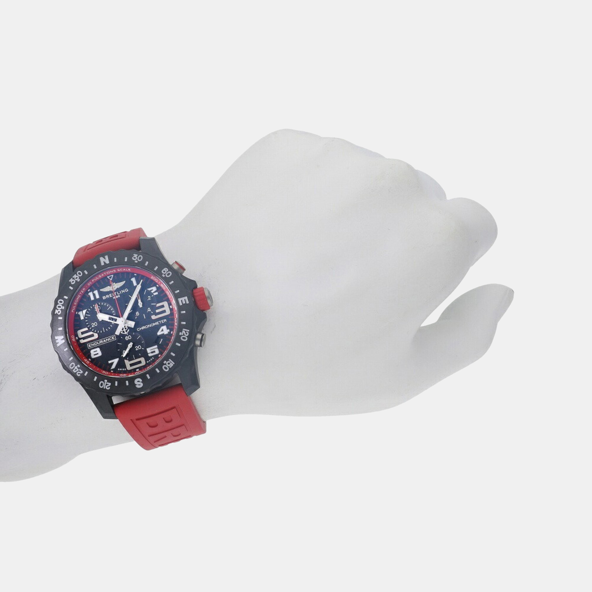 Breitling Black Rubber Endurance Pro X82310D91B1S1 Quartz Men's Wristwatch 44 Mm