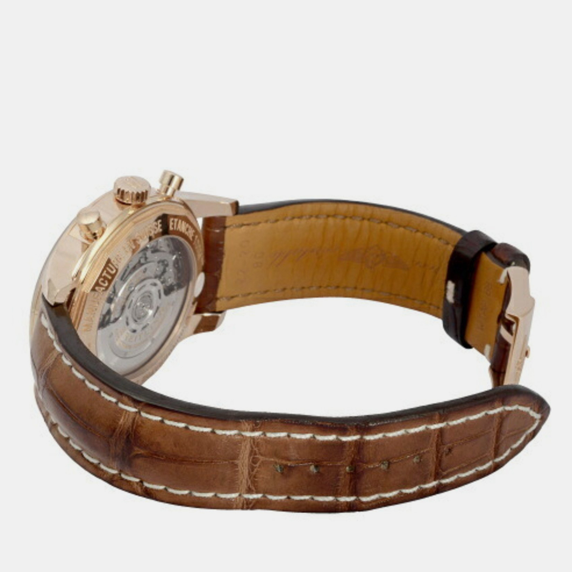 Breitling Silver 18k Rose Gold Transocean R015G38WBA Automatic Men's Wristwatch 43 Mm