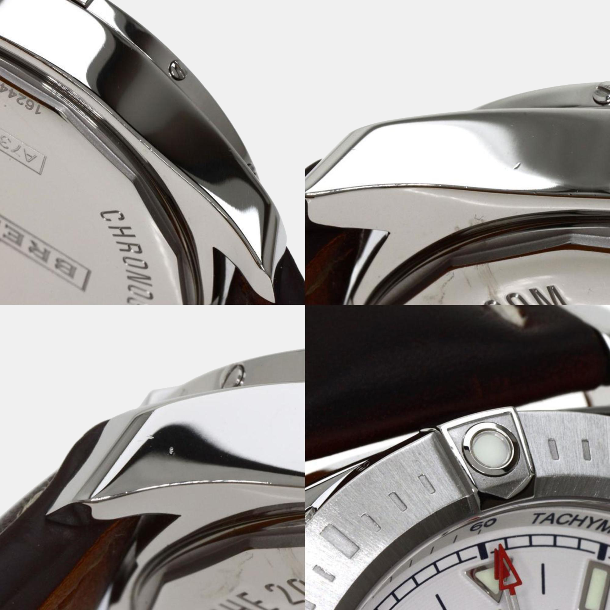 Breitling White Stainless Steel Colt  A73388 Quartz Men's Wristwatch 44 Mm