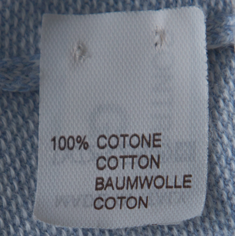 Brunello Cucinelli Light Blue Cotton V Neck Sweater 4XL