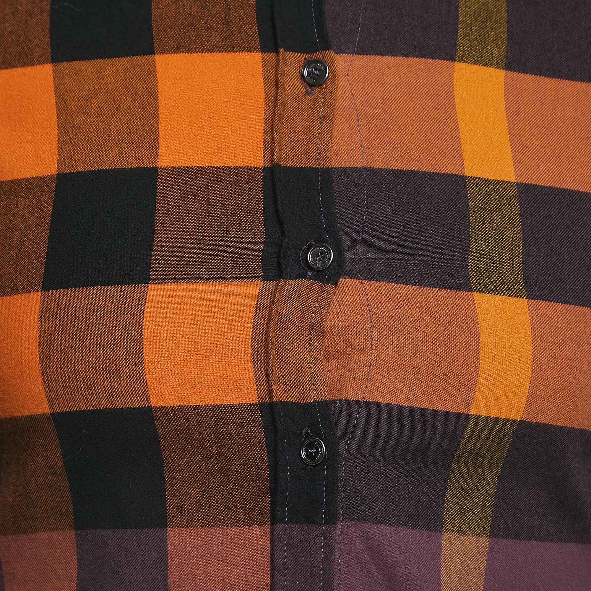 Burberry Brit Multicolor Checked Cotton Button Front Shirt XS