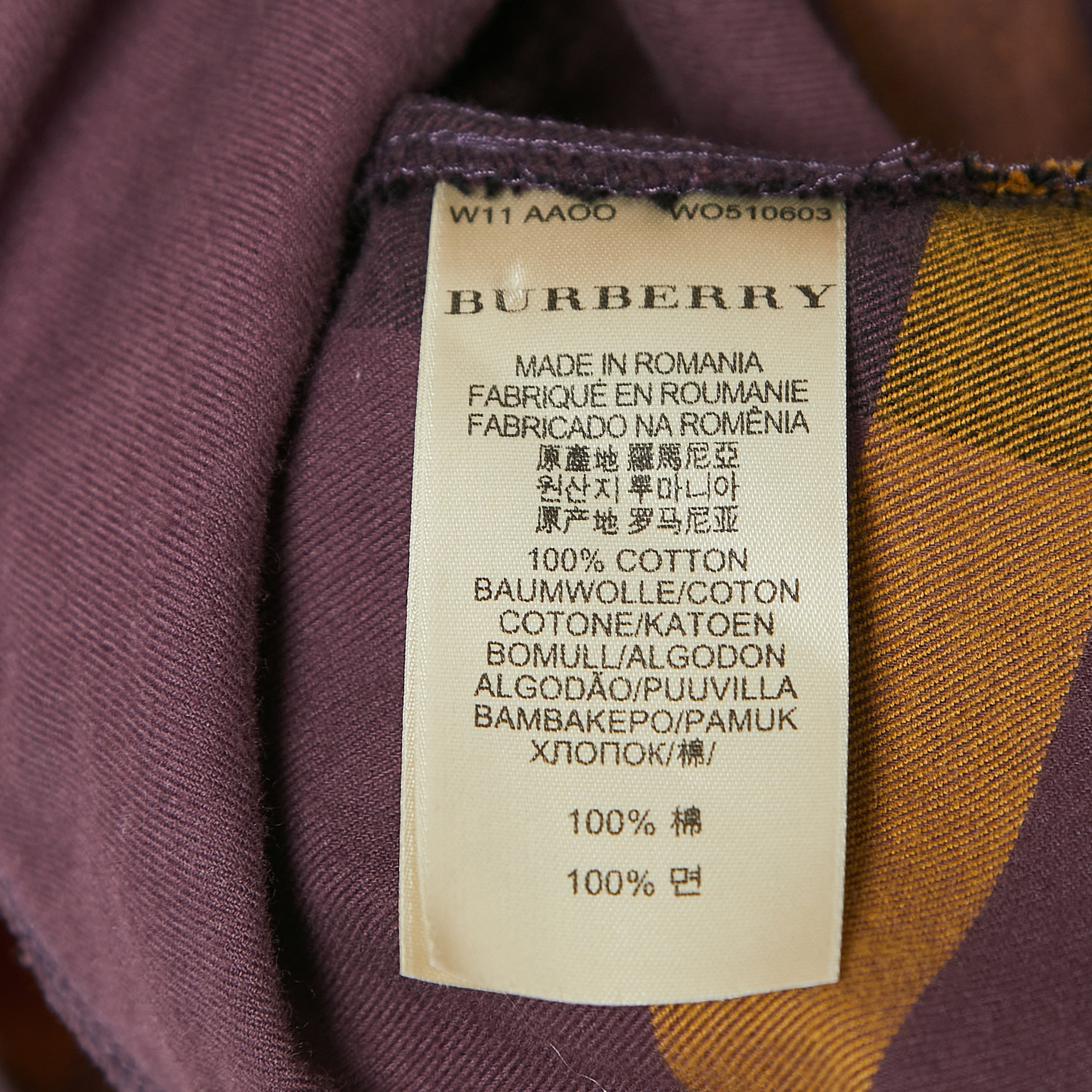 Burberry Brit Multicolor Checked Cotton Button Front Shirt XS
