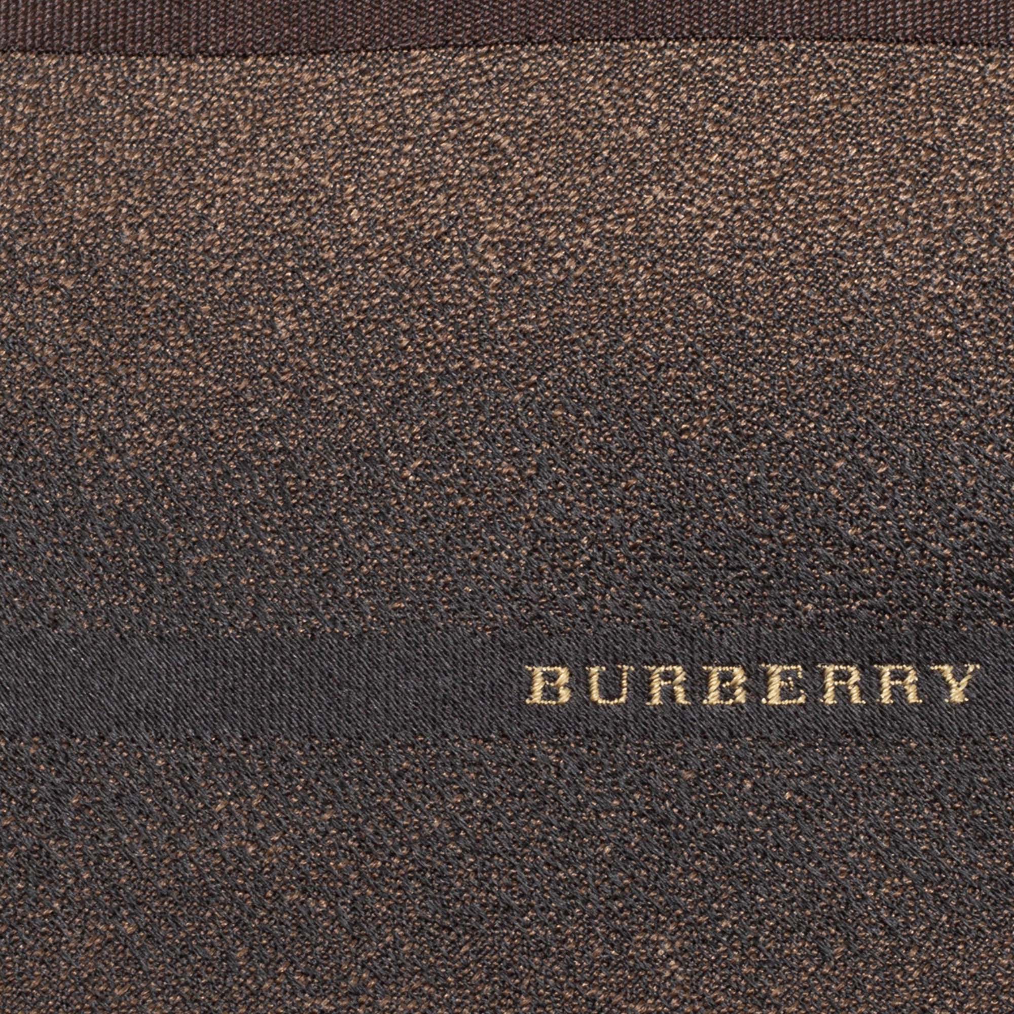 Burberry Brown Striped Silk Tie