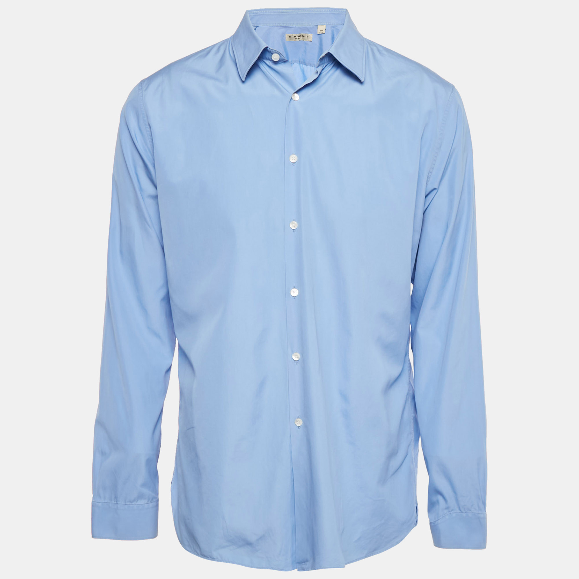 Burberry London Blue Cotton Full Sleeve Shirt XXXL
Burberry London Blue Cotton Full Sleeve Shirt XXXL