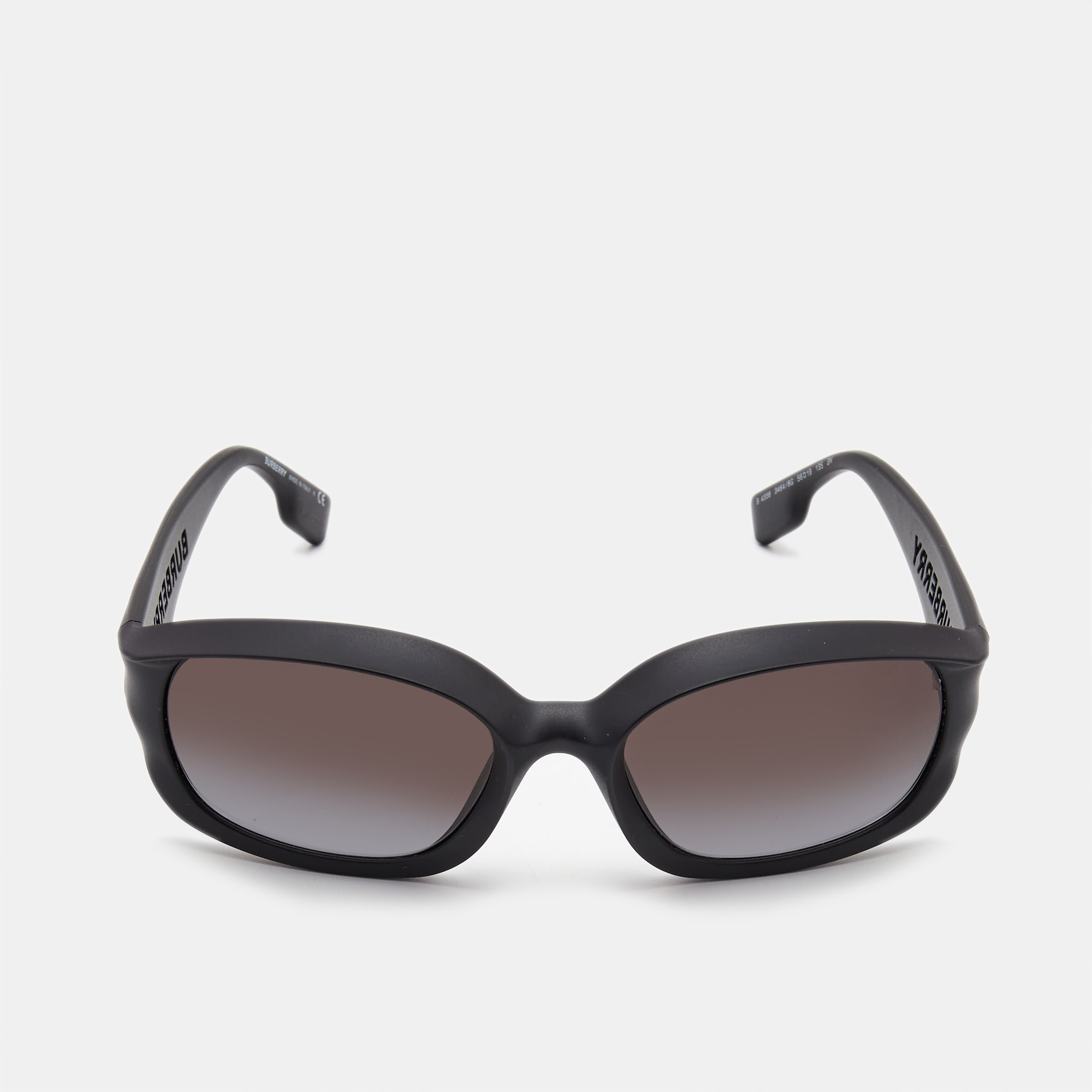 Burberry Black/Brown Gradient B4338 Milton Oval Sunglasses
